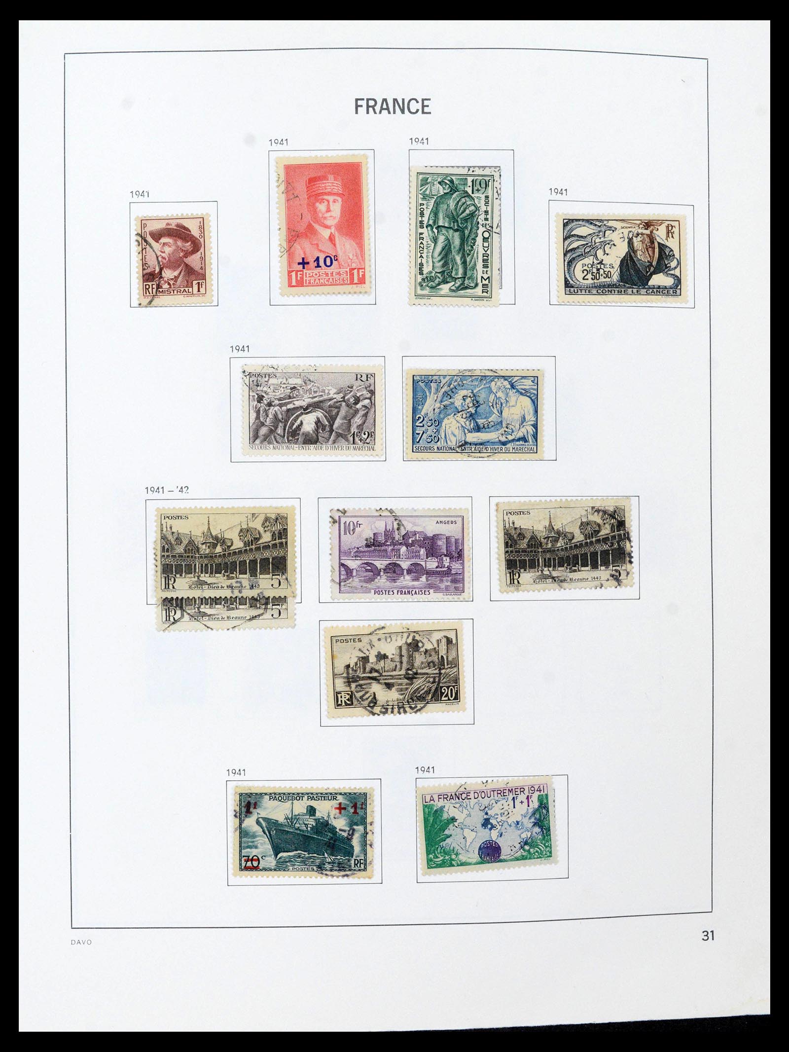 39164 0031 - Postzegelverzameling 39164 Frankrijk 1849-1981.