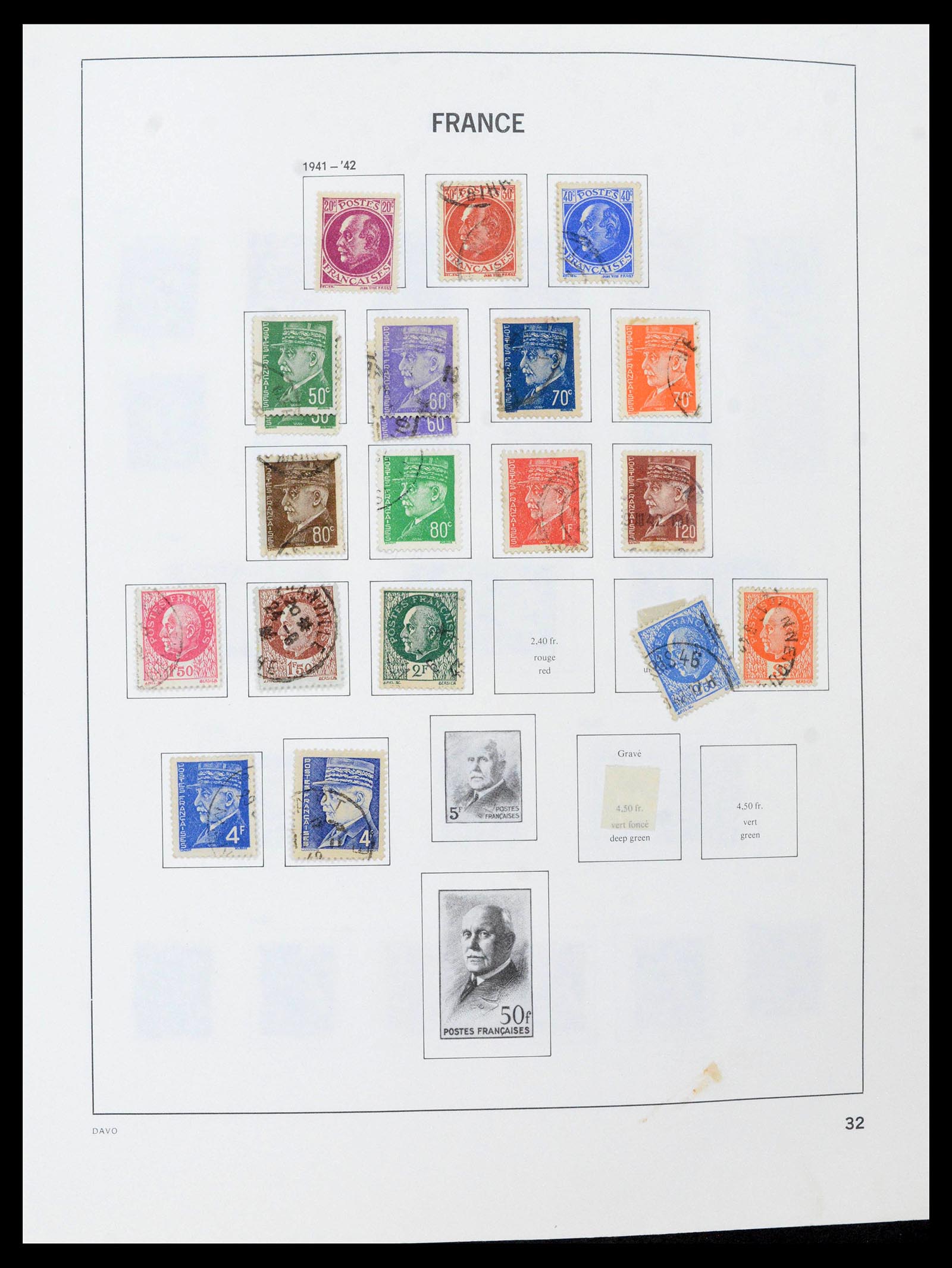 39164 0032 - Postzegelverzameling 39164 Frankrijk 1849-1981.