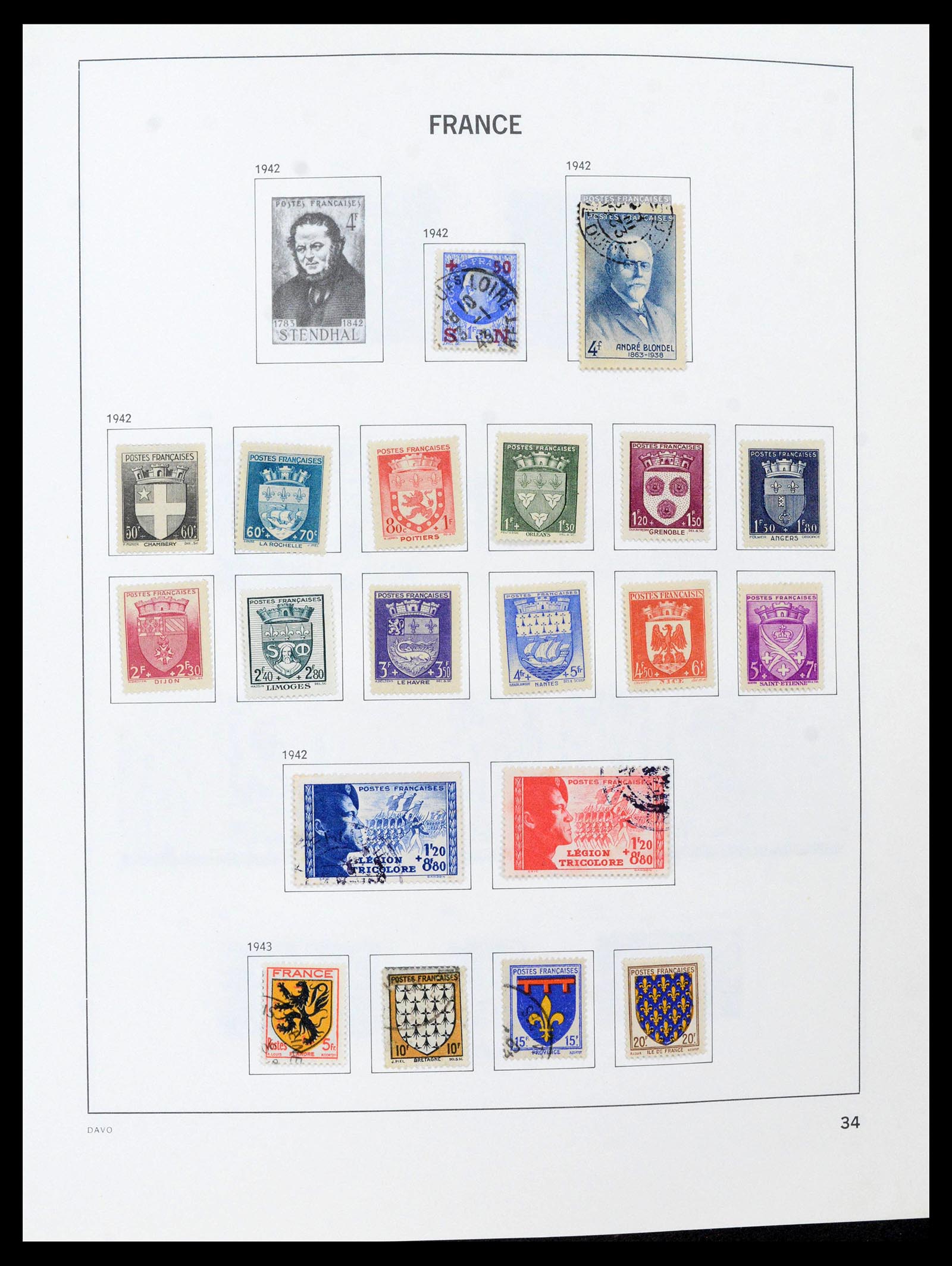 39164 0034 - Postzegelverzameling 39164 Frankrijk 1849-1981.