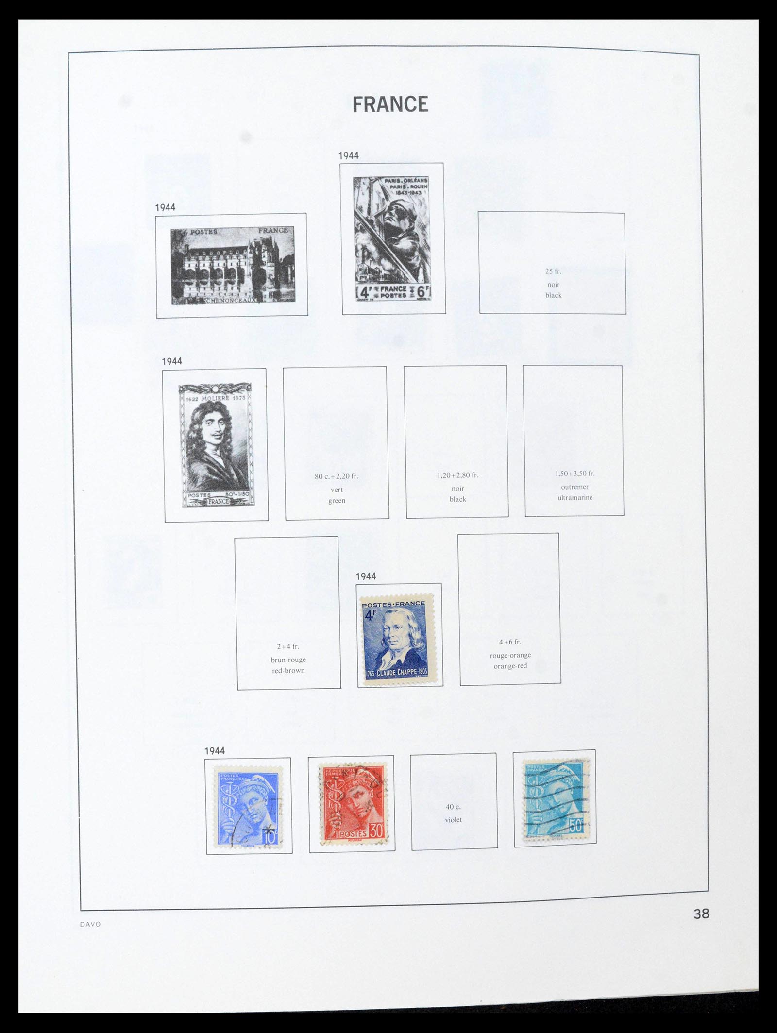 39164 0038 - Postzegelverzameling 39164 Frankrijk 1849-1981.