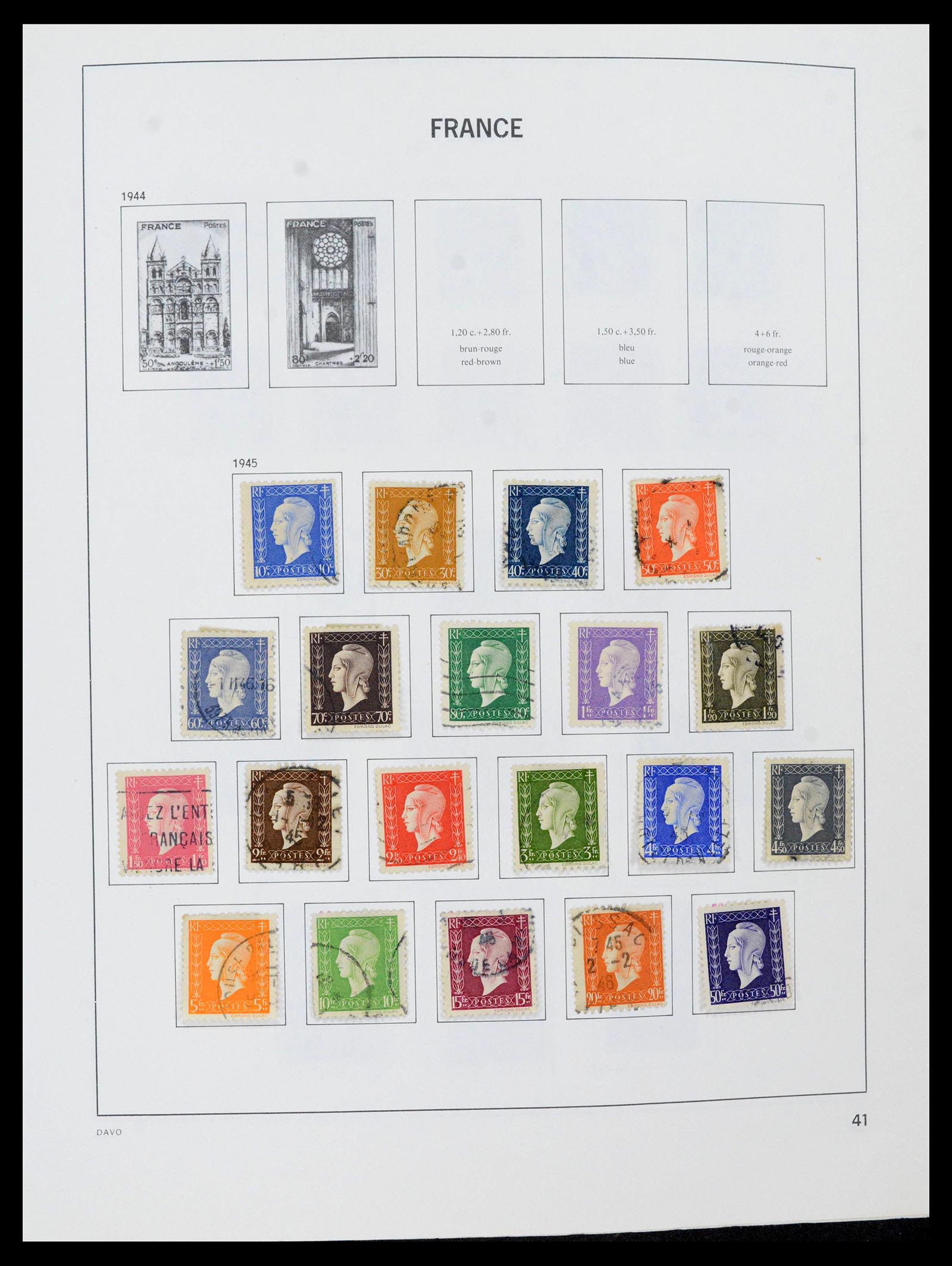 39164 0041 - Postzegelverzameling 39164 Frankrijk 1849-1981.
