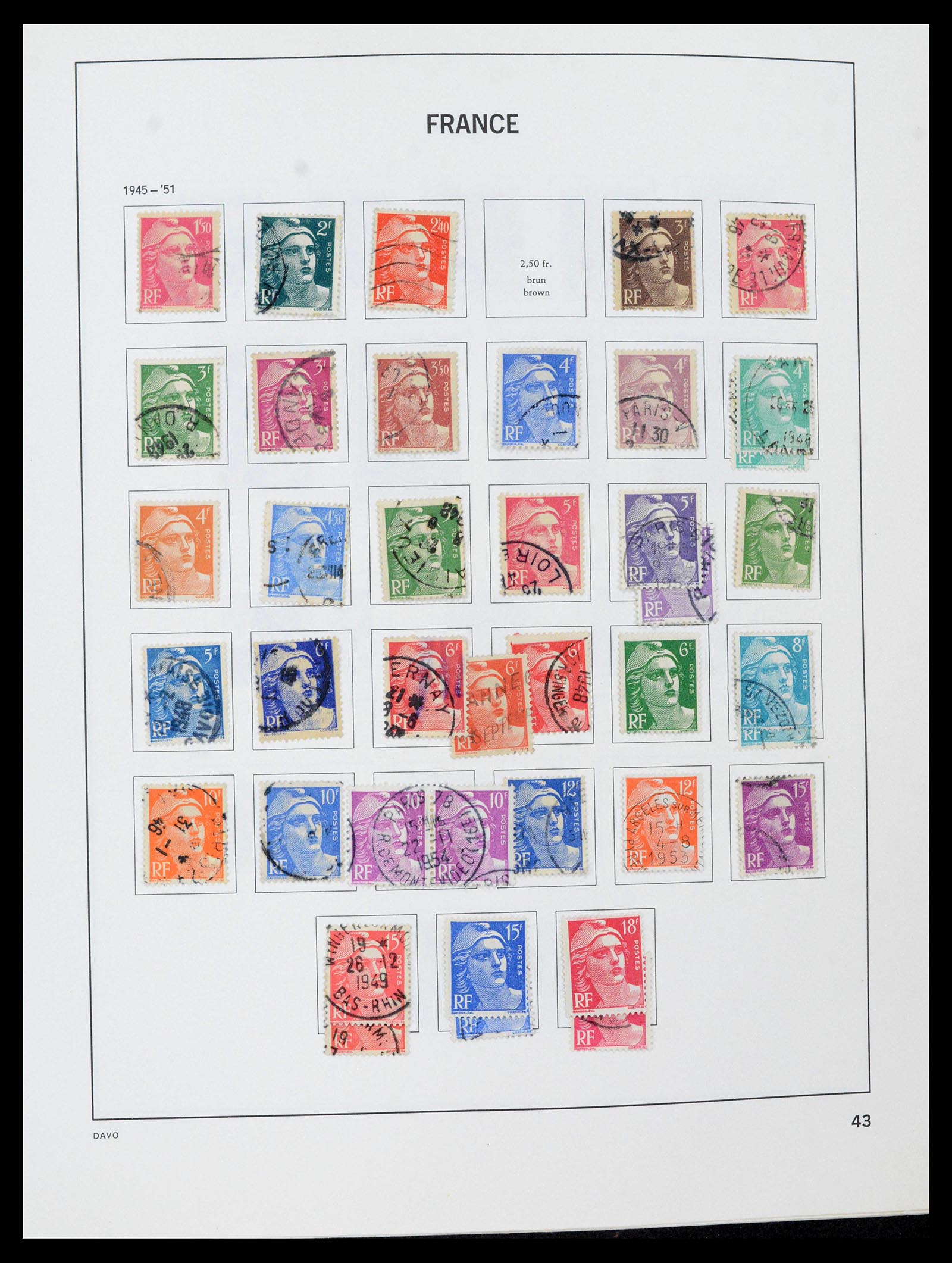 39164 0043 - Postzegelverzameling 39164 Frankrijk 1849-1981.