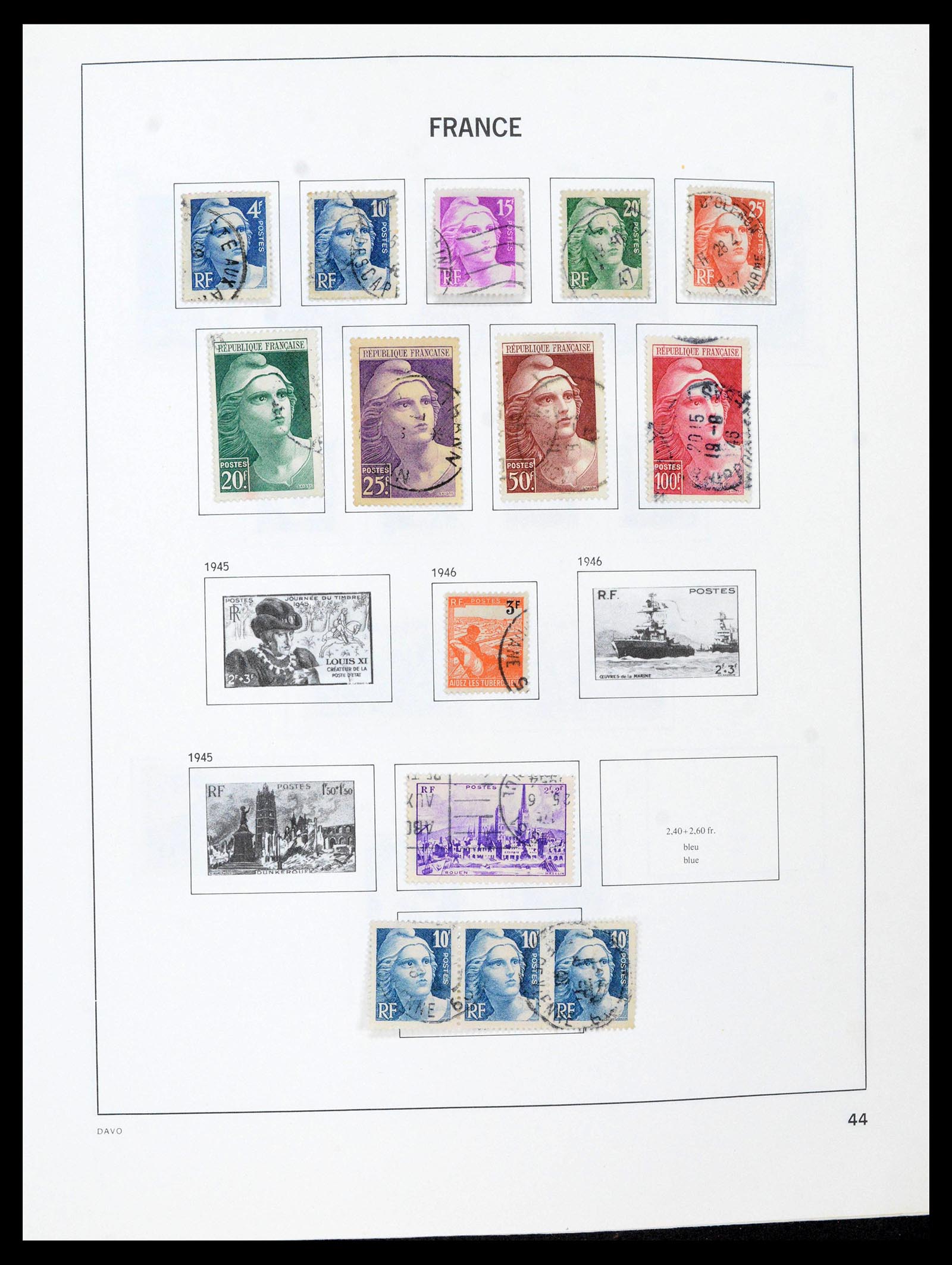 39164 0044 - Postzegelverzameling 39164 Frankrijk 1849-1981.
