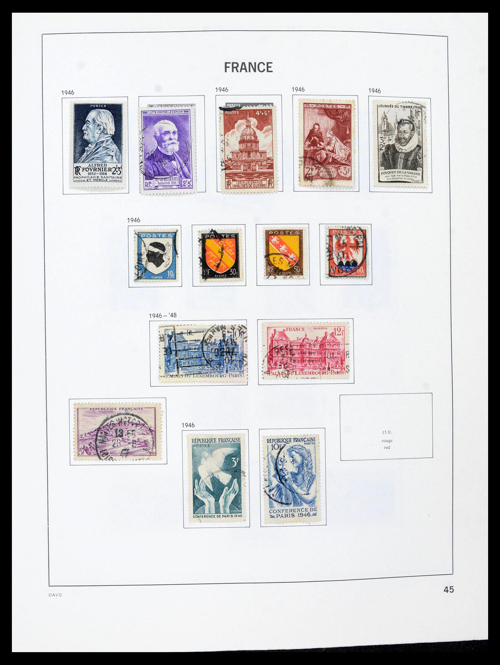 39164 0045 - Postzegelverzameling 39164 Frankrijk 1849-1981.