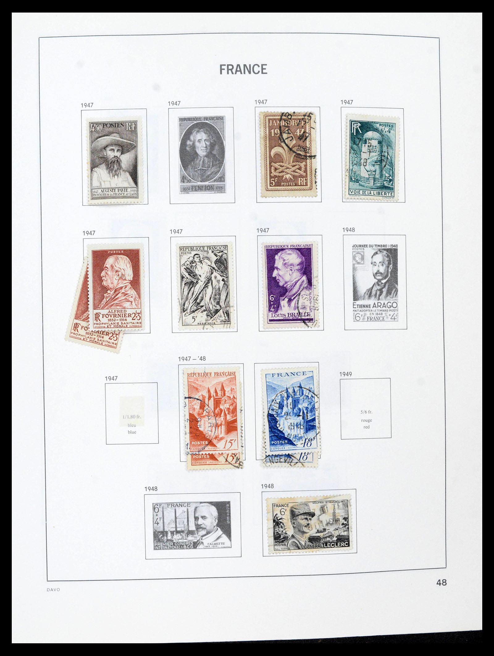 39164 0048 - Postzegelverzameling 39164 Frankrijk 1849-1981.