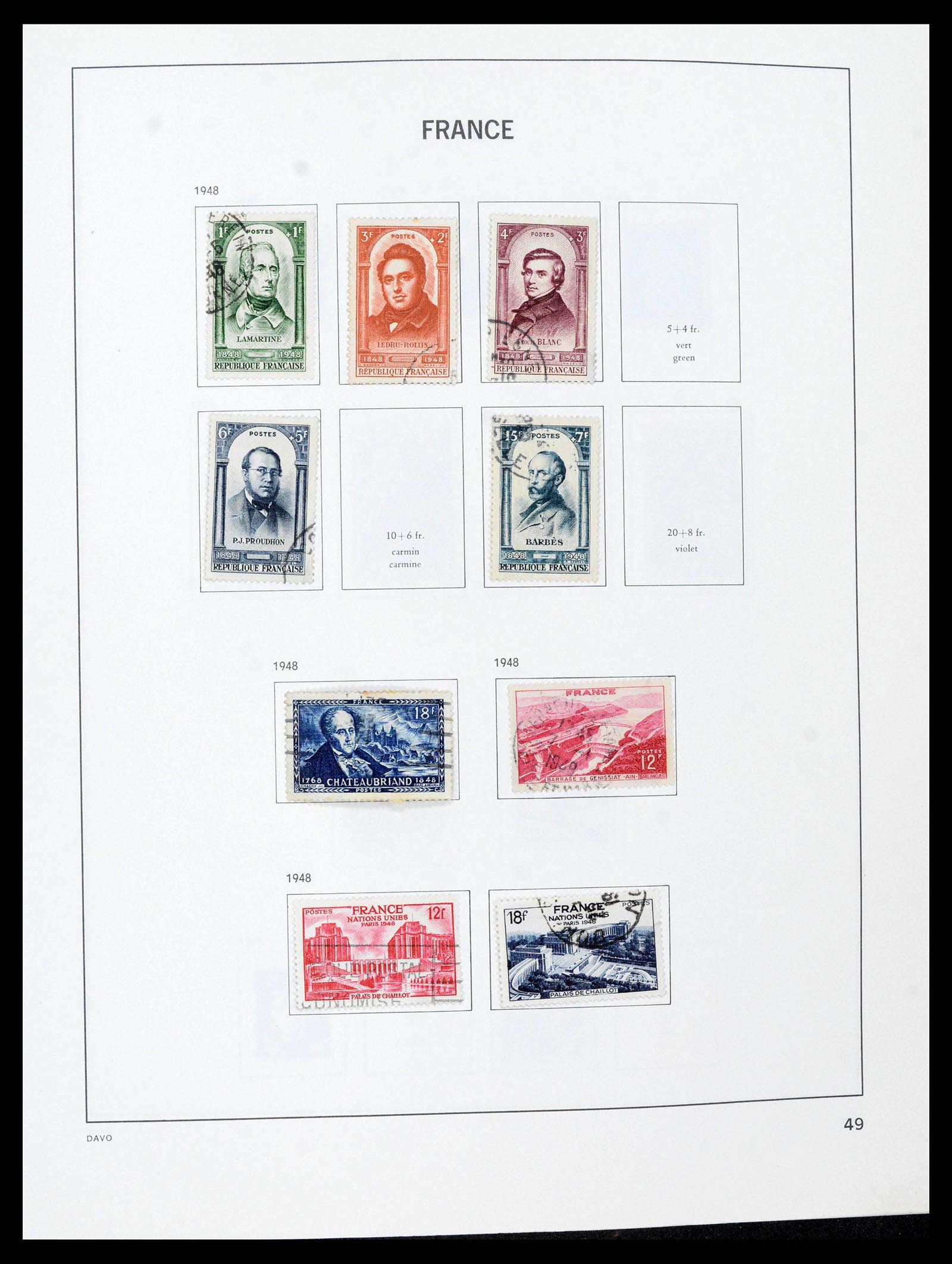 39164 0049 - Postzegelverzameling 39164 Frankrijk 1849-1981.