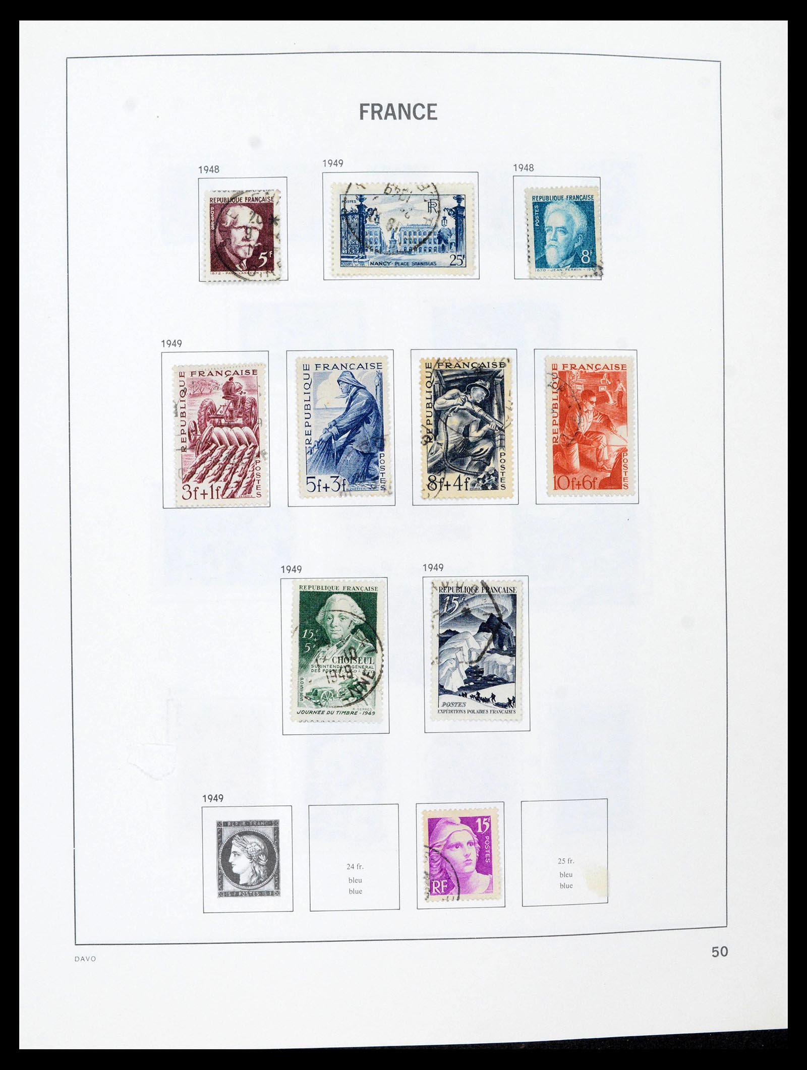 39164 0050 - Postzegelverzameling 39164 Frankrijk 1849-1981.