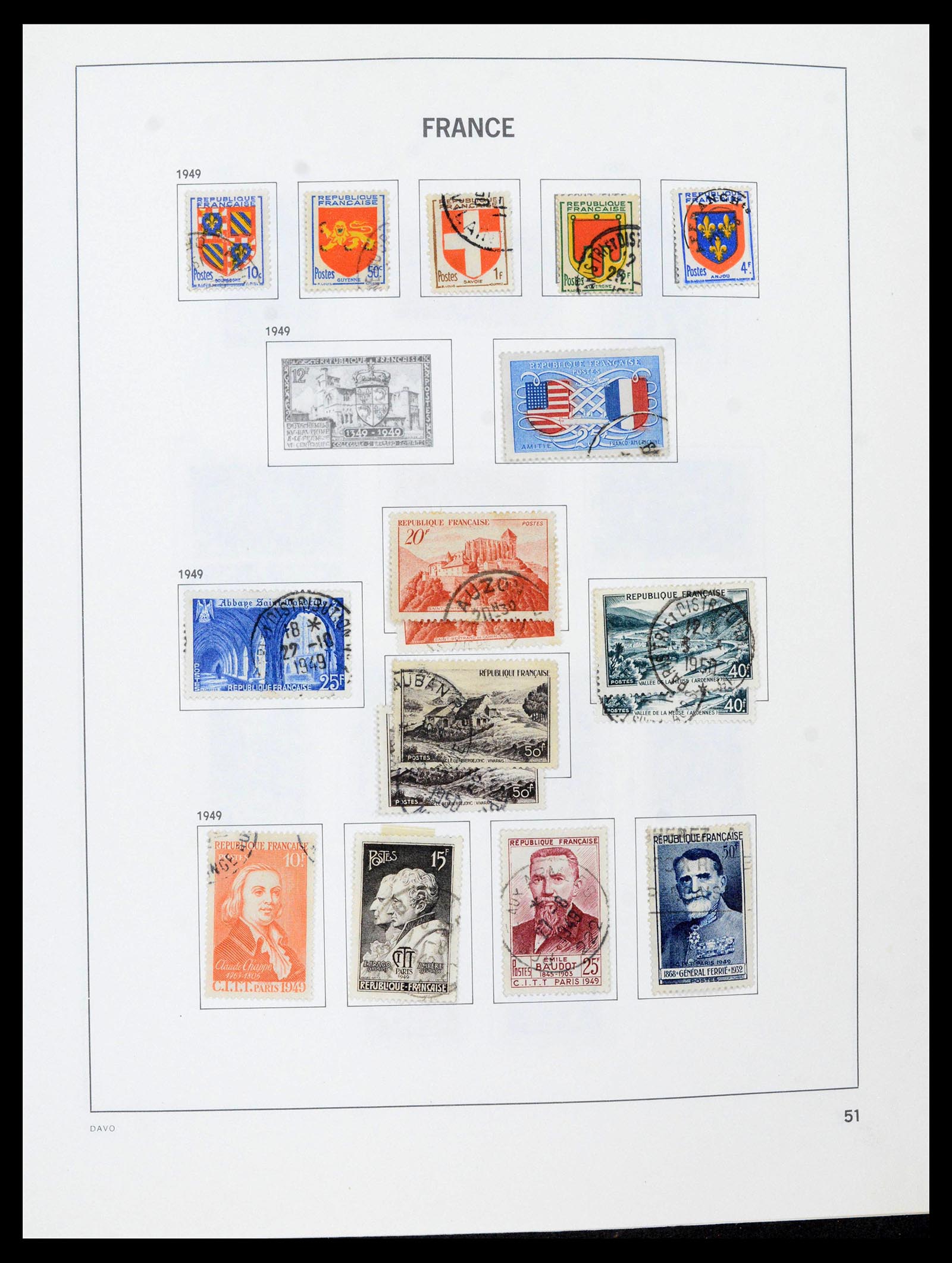 39164 0051 - Postzegelverzameling 39164 Frankrijk 1849-1981.