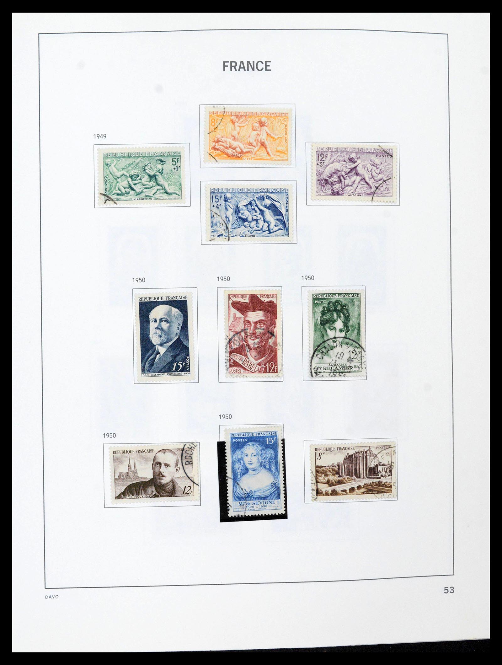 39164 0053 - Postzegelverzameling 39164 Frankrijk 1849-1981.