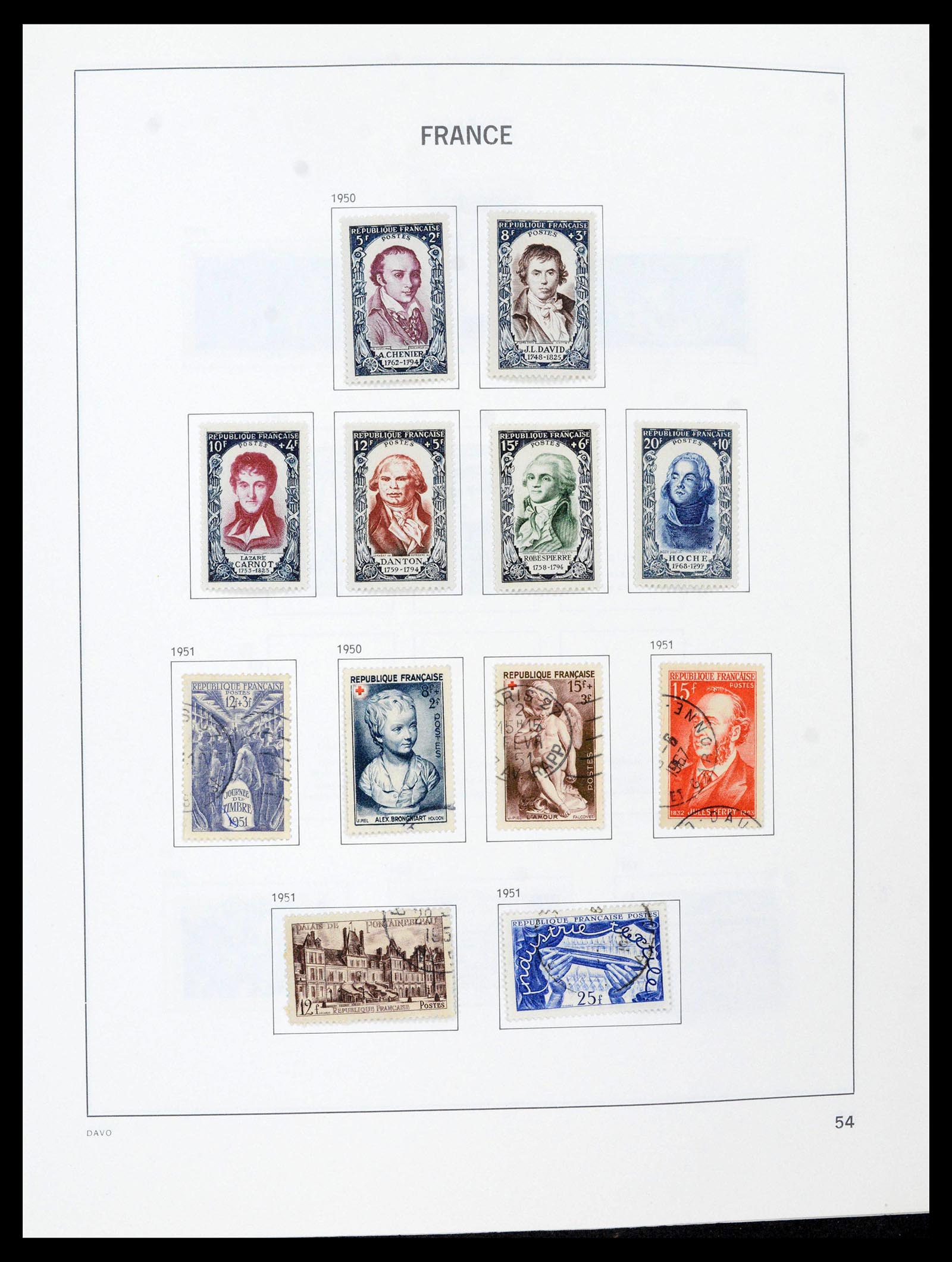 39164 0054 - Postzegelverzameling 39164 Frankrijk 1849-1981.