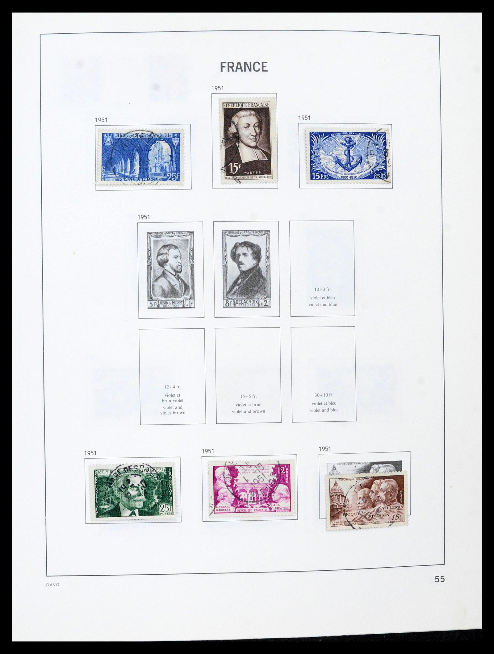 39164 0055 - Postzegelverzameling 39164 Frankrijk 1849-1981.