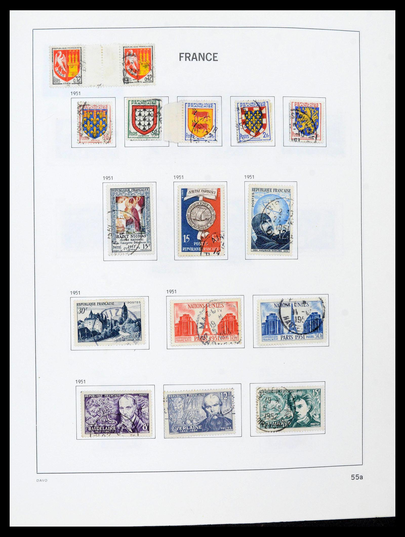 39164 0056 - Postzegelverzameling 39164 Frankrijk 1849-1981.