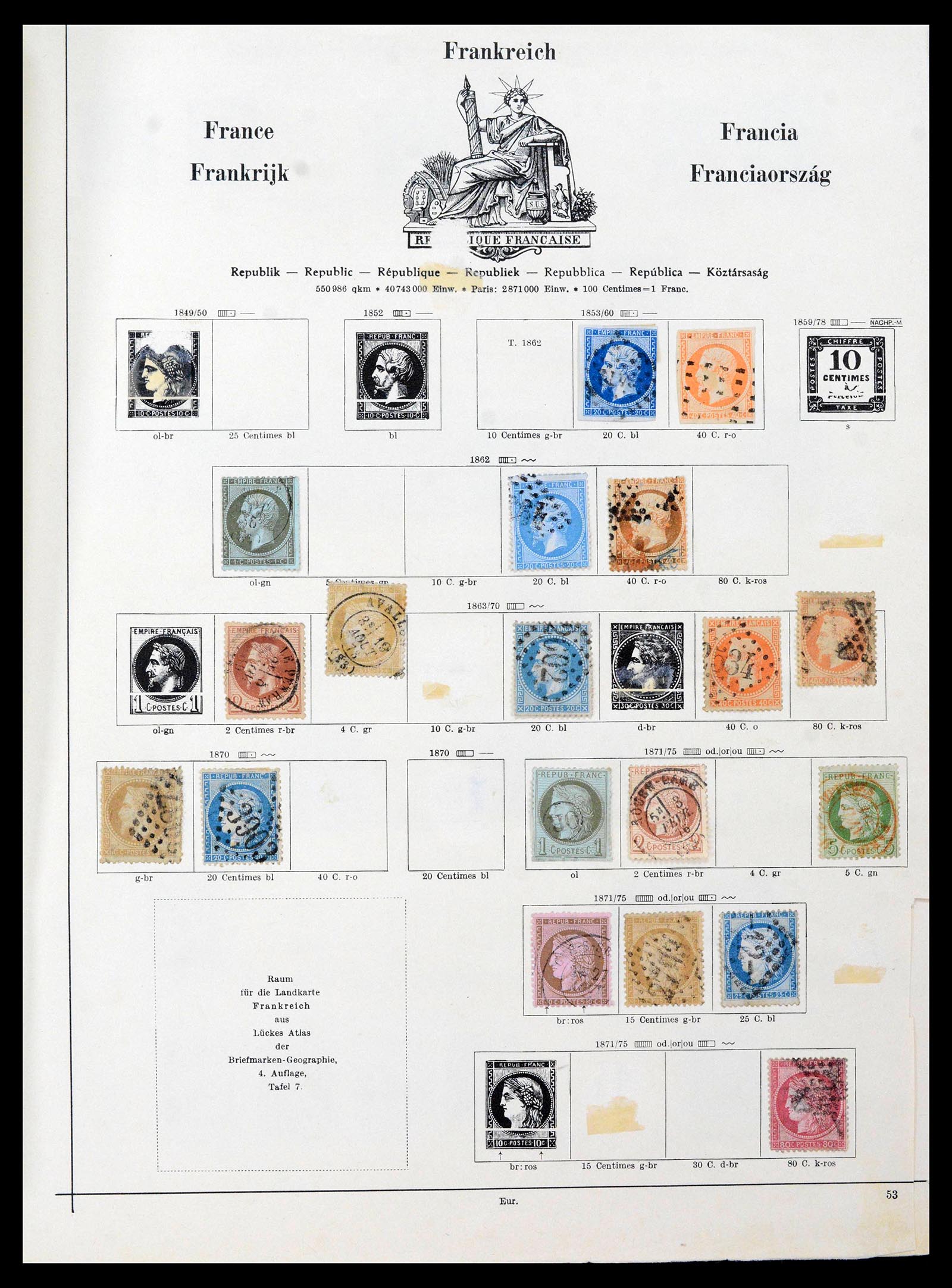 39164 0287 - Postzegelverzameling 39164 Frankrijk 1849-1981.