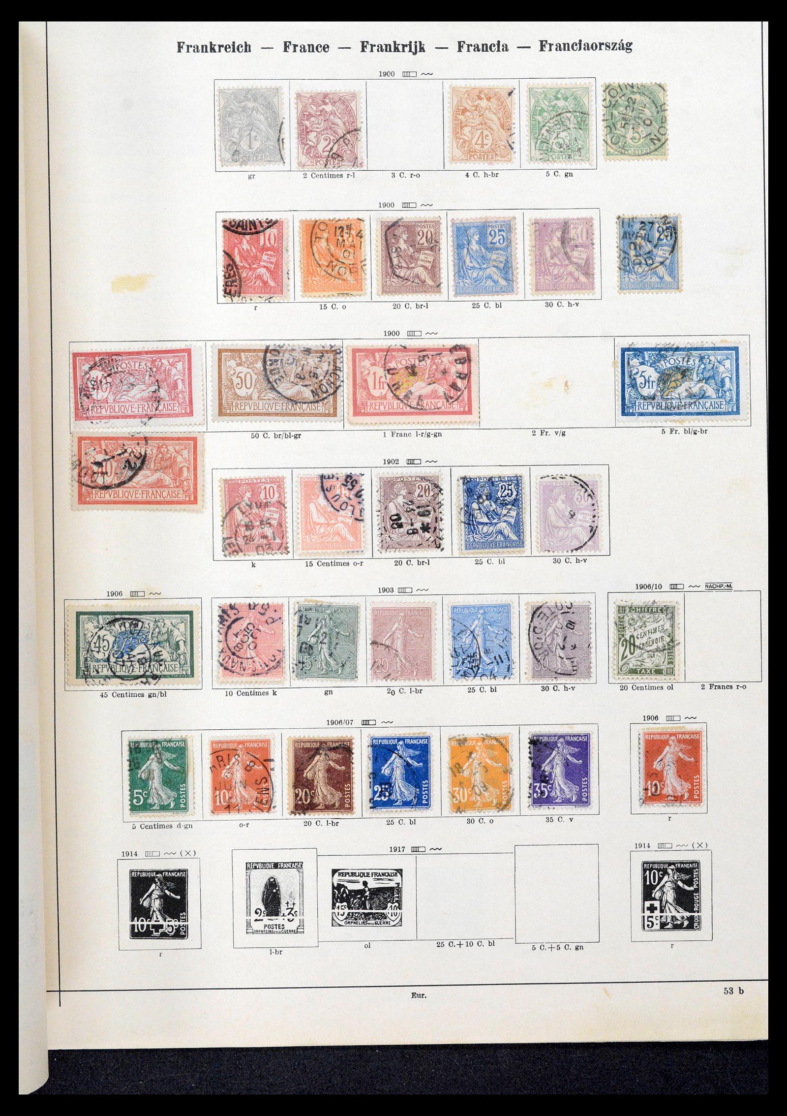 39164 0289 - Postzegelverzameling 39164 Frankrijk 1849-1981.