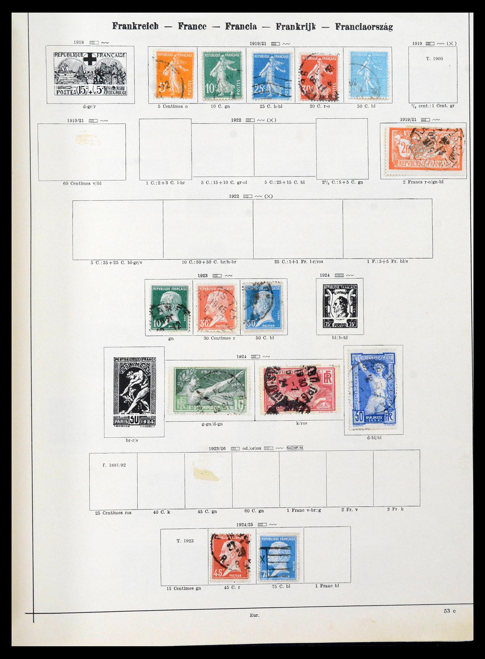 39164 0290 - Postzegelverzameling 39164 Frankrijk 1849-1981.