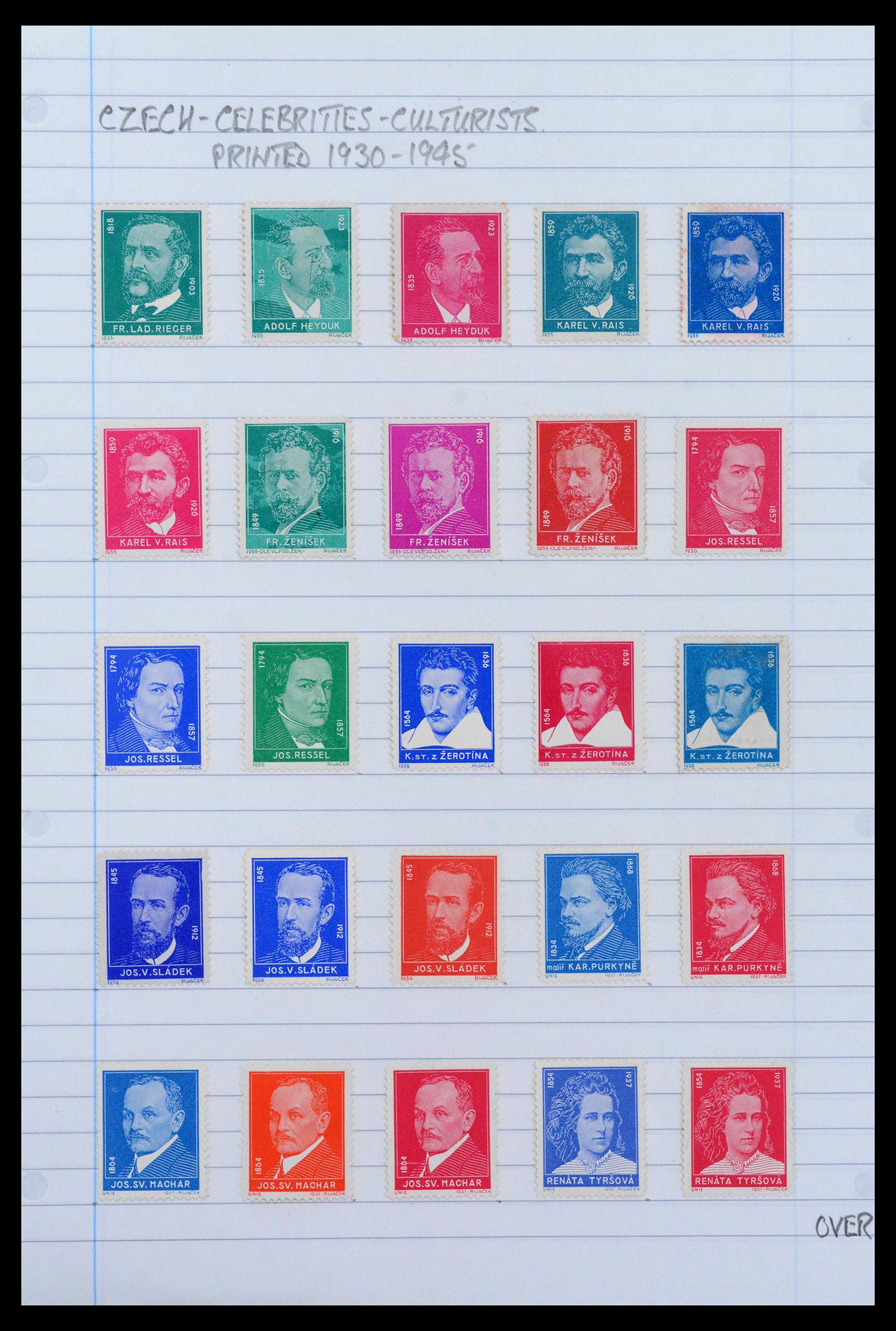 39165 0031 - Postzegelverzameling 39165 Tsjechoslowakije gespecialiseerd 1919-1970