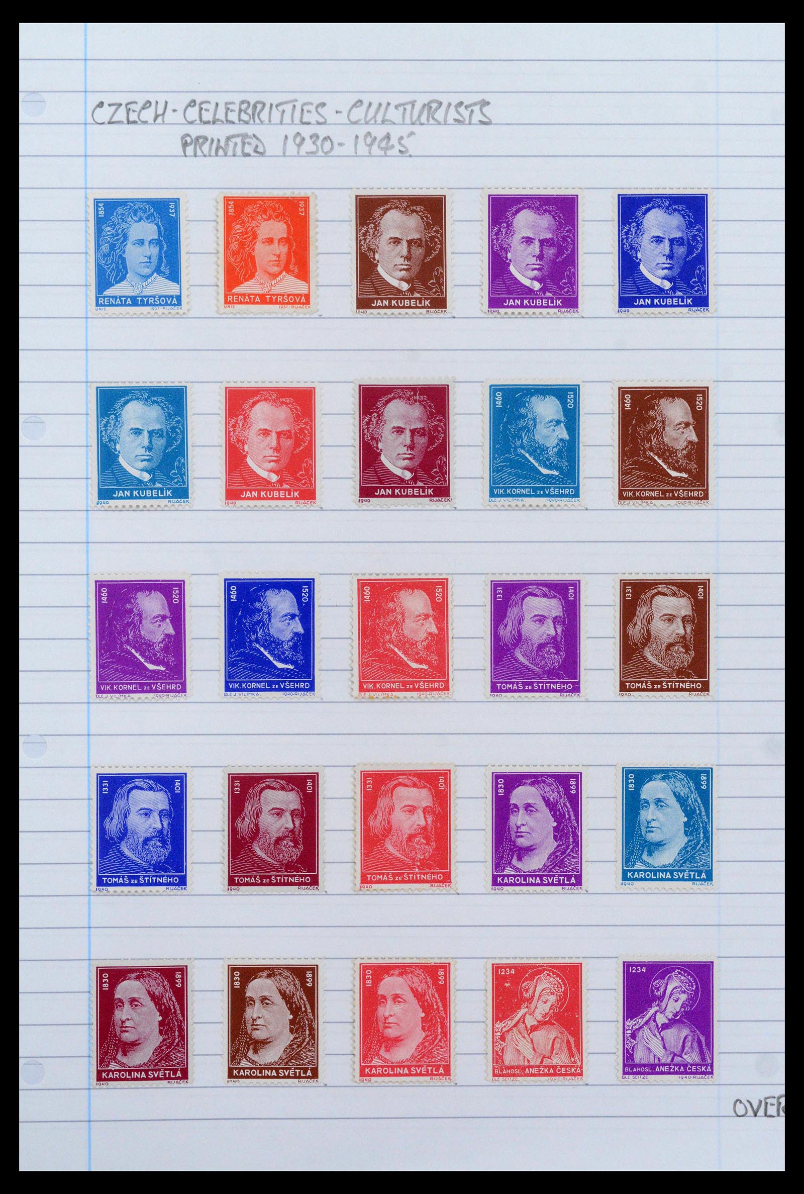 39165 0034 - Postzegelverzameling 39165 Tsjechoslowakije gespecialiseerd 1919-1970