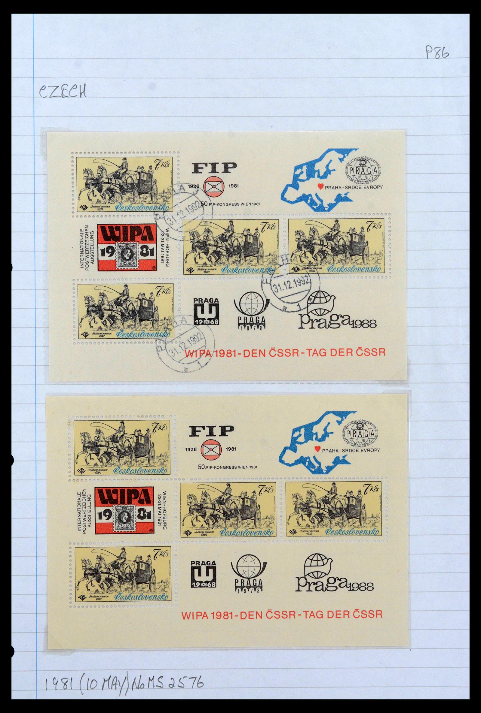 39165 0035 - Postzegelverzameling 39165 Tsjechoslowakije gespecialiseerd 1919-1970