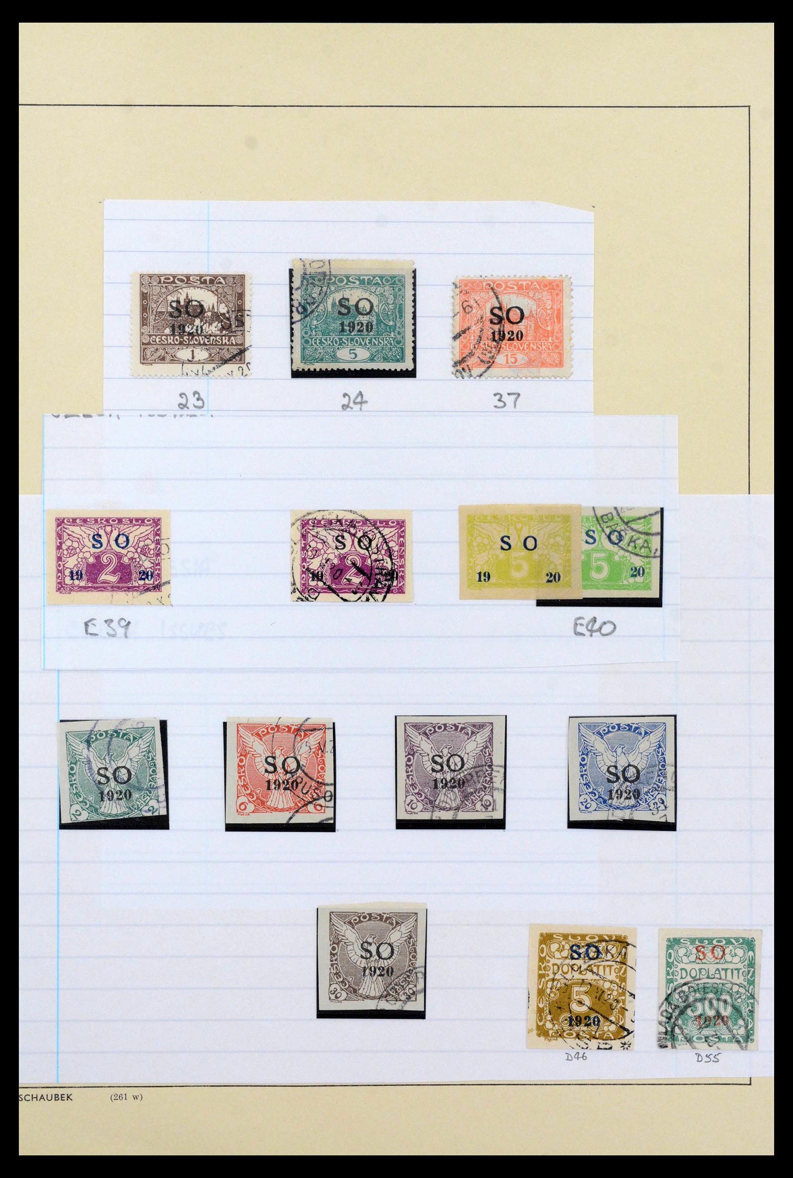 39165 0039 - Postzegelverzameling 39165 Tsjechoslowakije gespecialiseerd 1919-1970