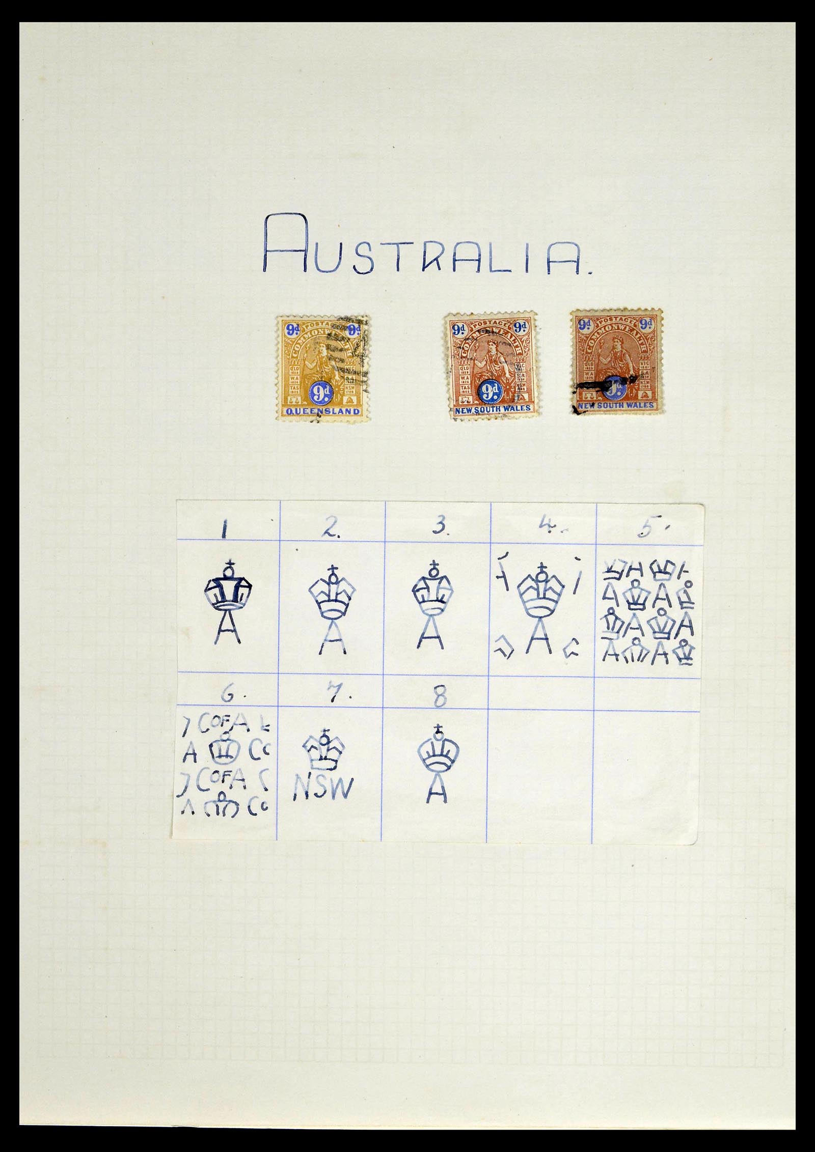 39166 0001 - Postzegelverzameling 39166 Australië 1913-1949.