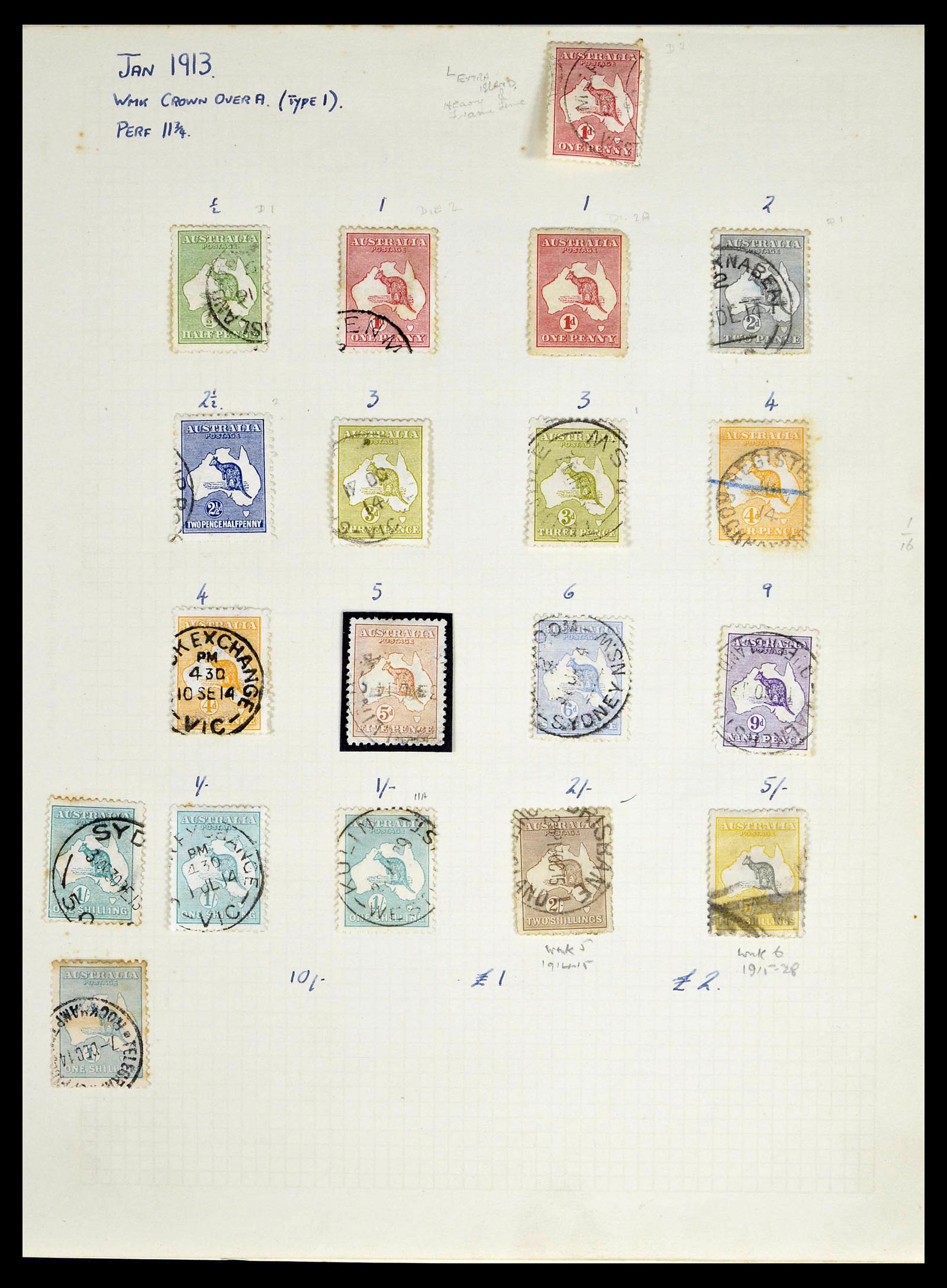 39166 0002 - Postzegelverzameling 39166 Australië 1913-1949.