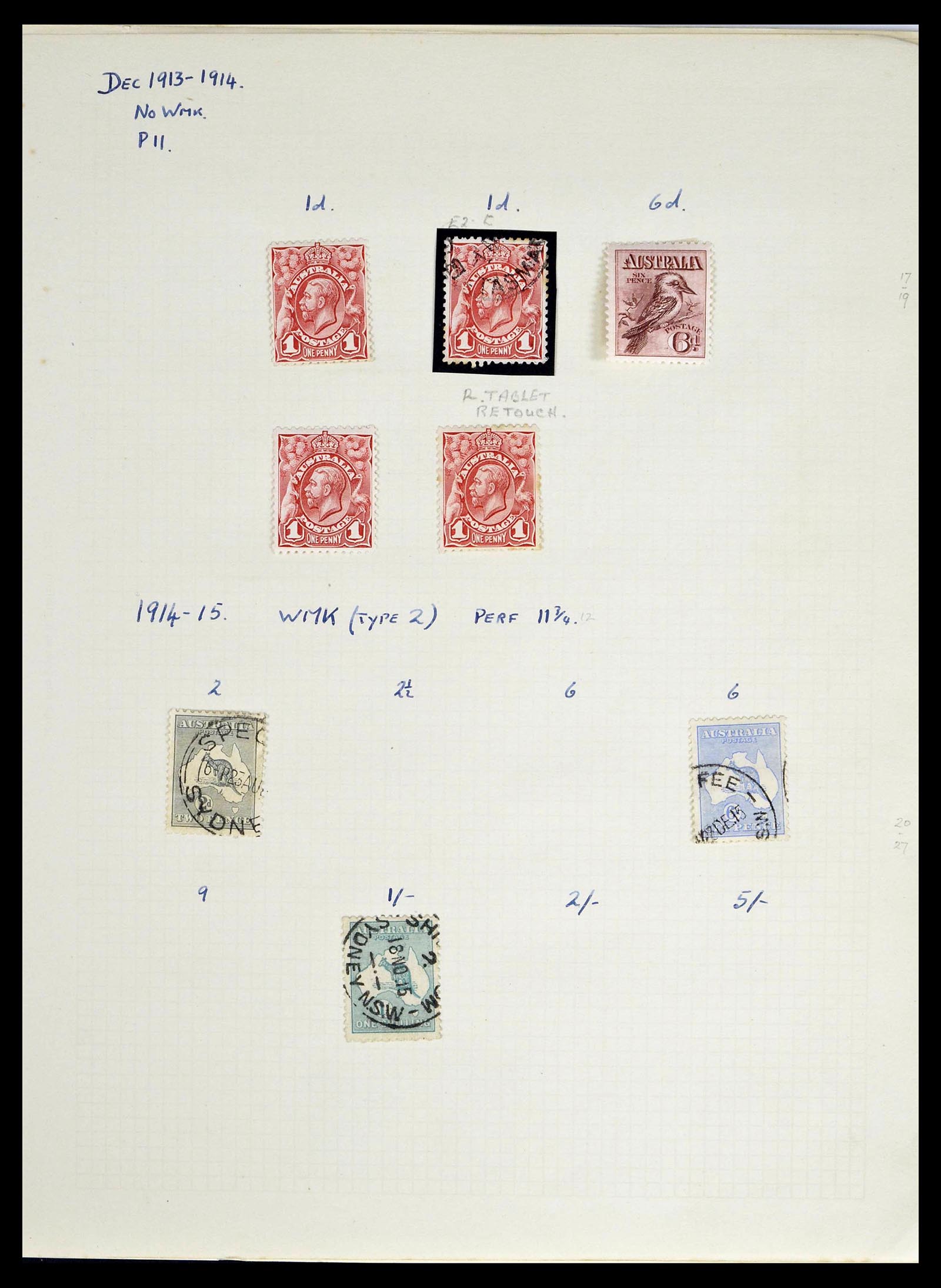 39166 0003 - Postzegelverzameling 39166 Australië 1913-1949.