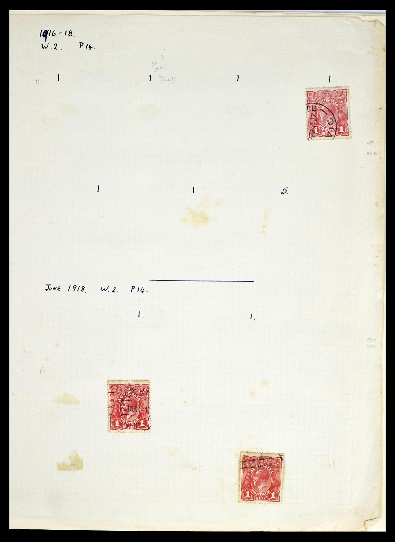 39166 0005 - Postzegelverzameling 39166 Australië 1913-1949.