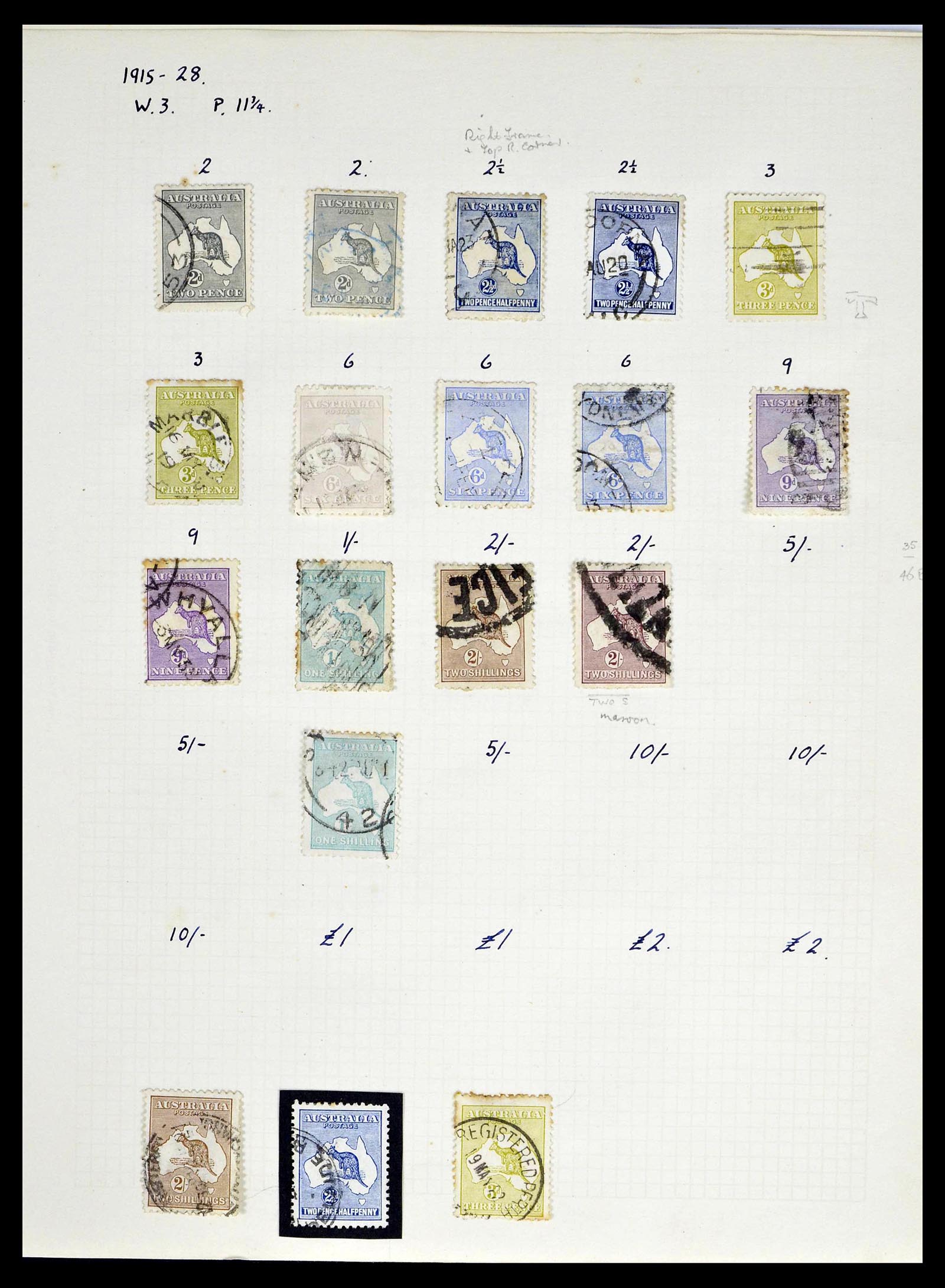 39166 0008 - Postzegelverzameling 39166 Australië 1913-1949.