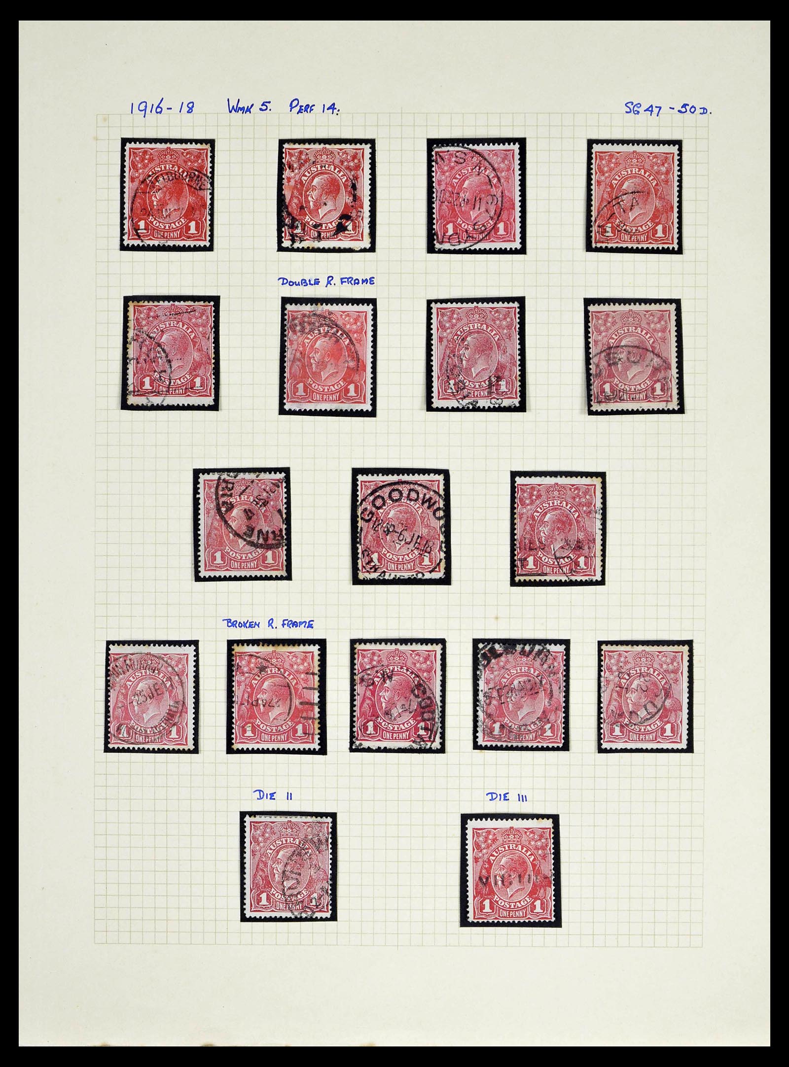39166 0009 - Postzegelverzameling 39166 Australië 1913-1949.