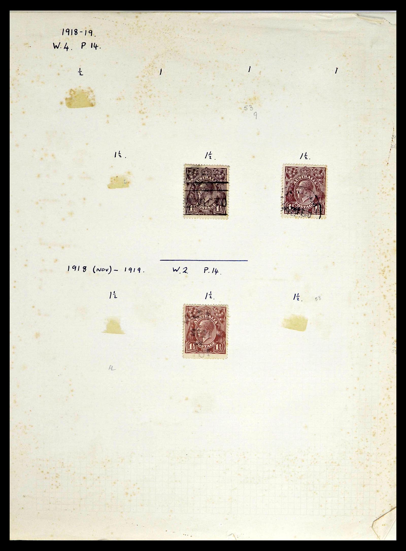 39166 0011 - Postzegelverzameling 39166 Australië 1913-1949.