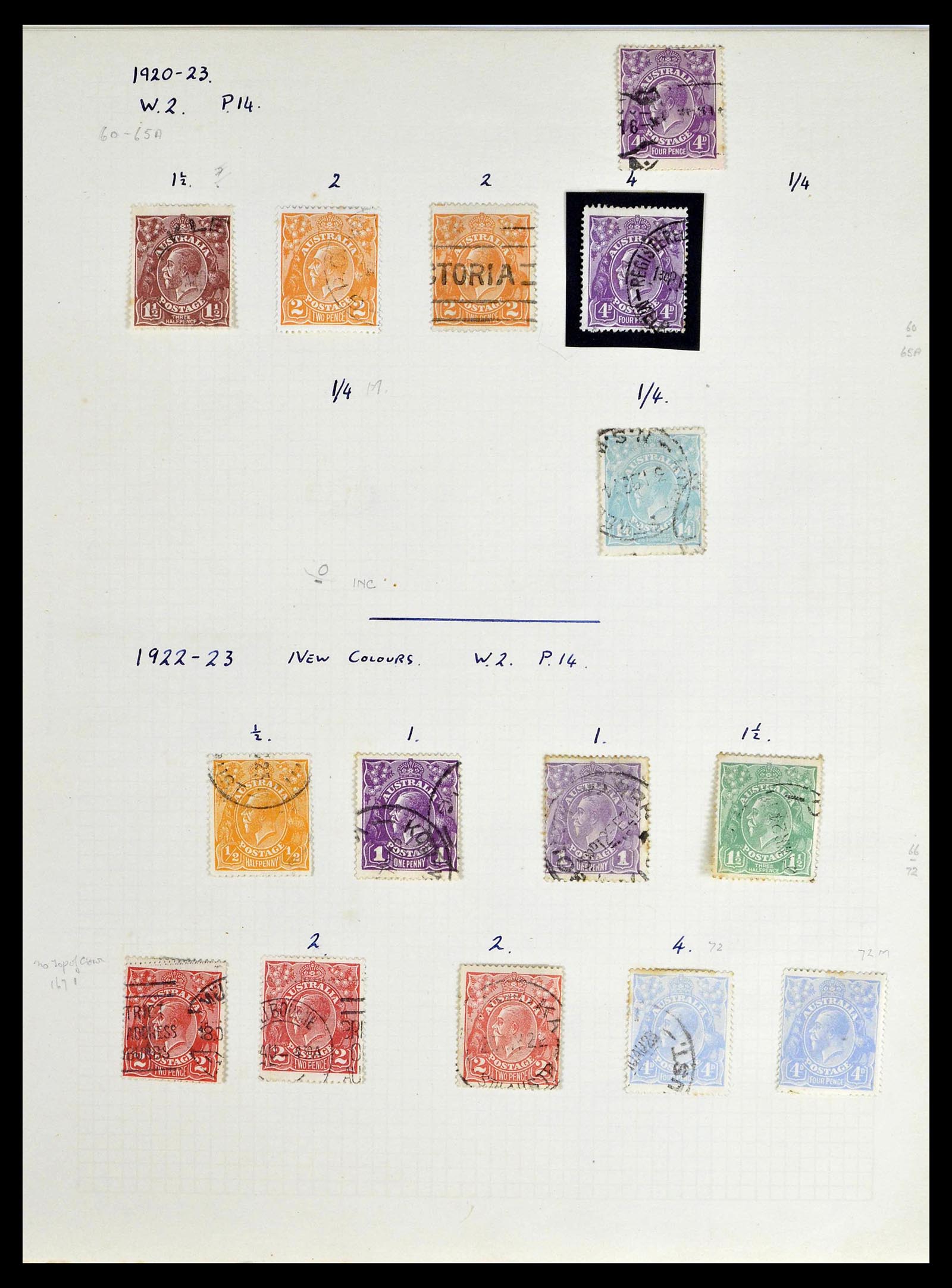 39166 0012 - Postzegelverzameling 39166 Australië 1913-1949.