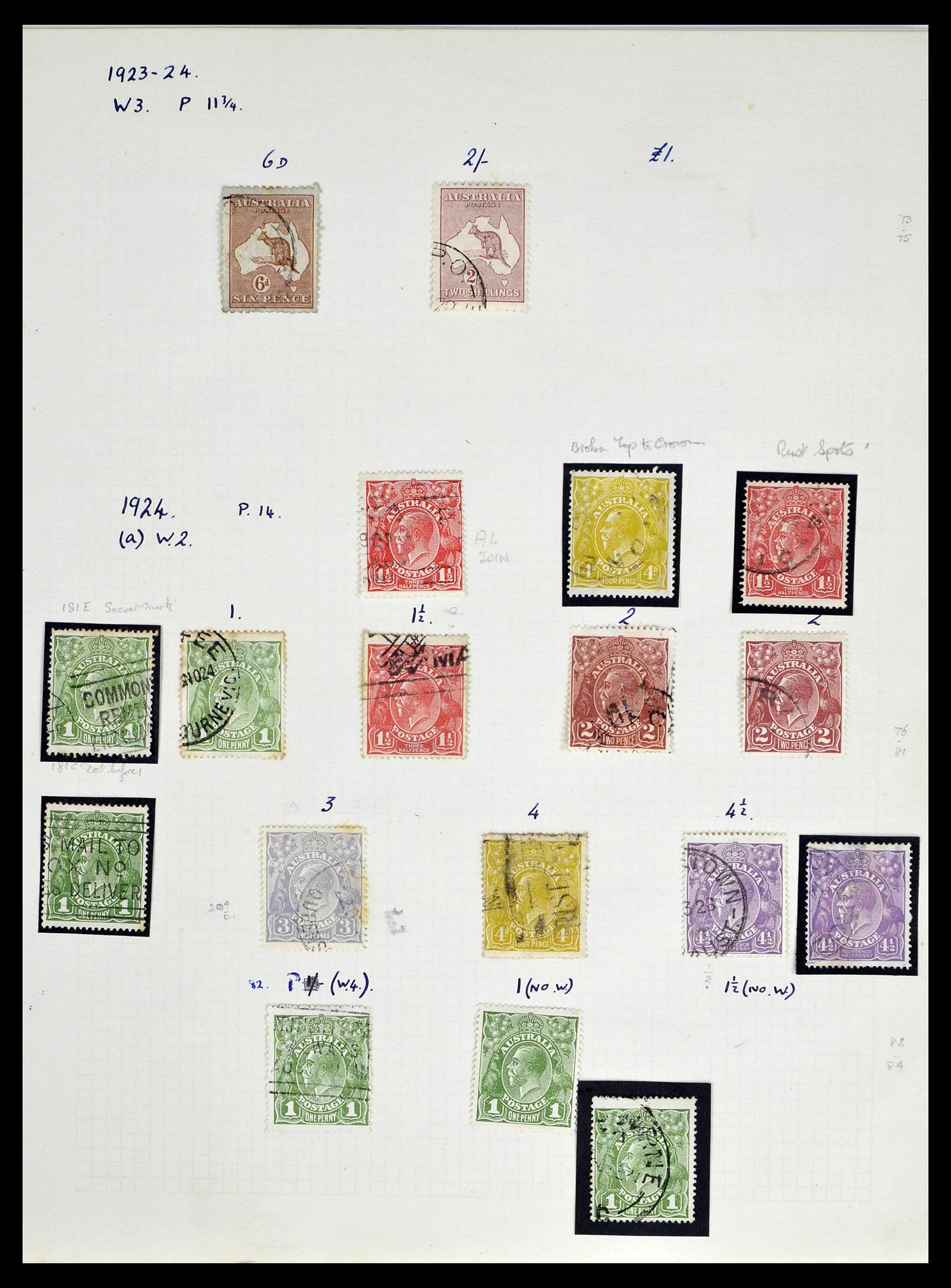 39166 0013 - Postzegelverzameling 39166 Australië 1913-1949.