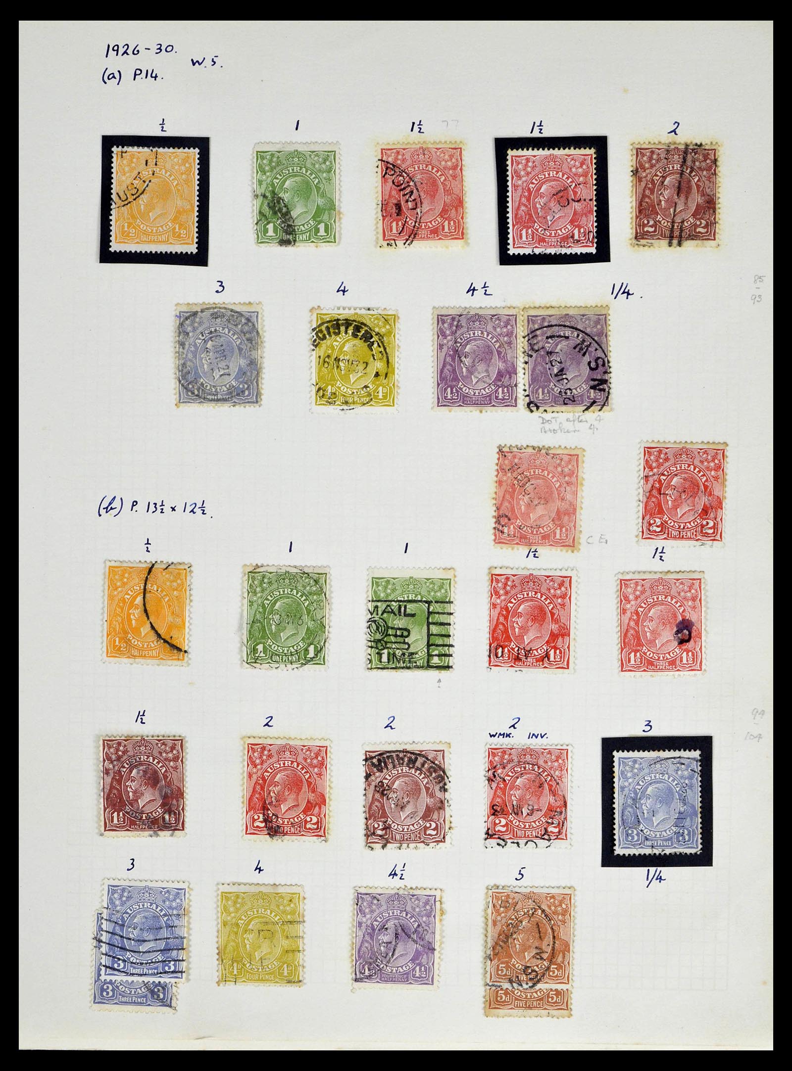 39166 0014 - Postzegelverzameling 39166 Australië 1913-1949.