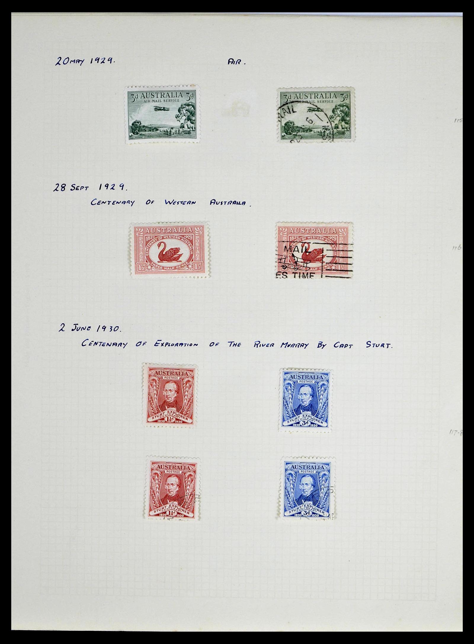 39166 0016 - Postzegelverzameling 39166 Australië 1913-1949.