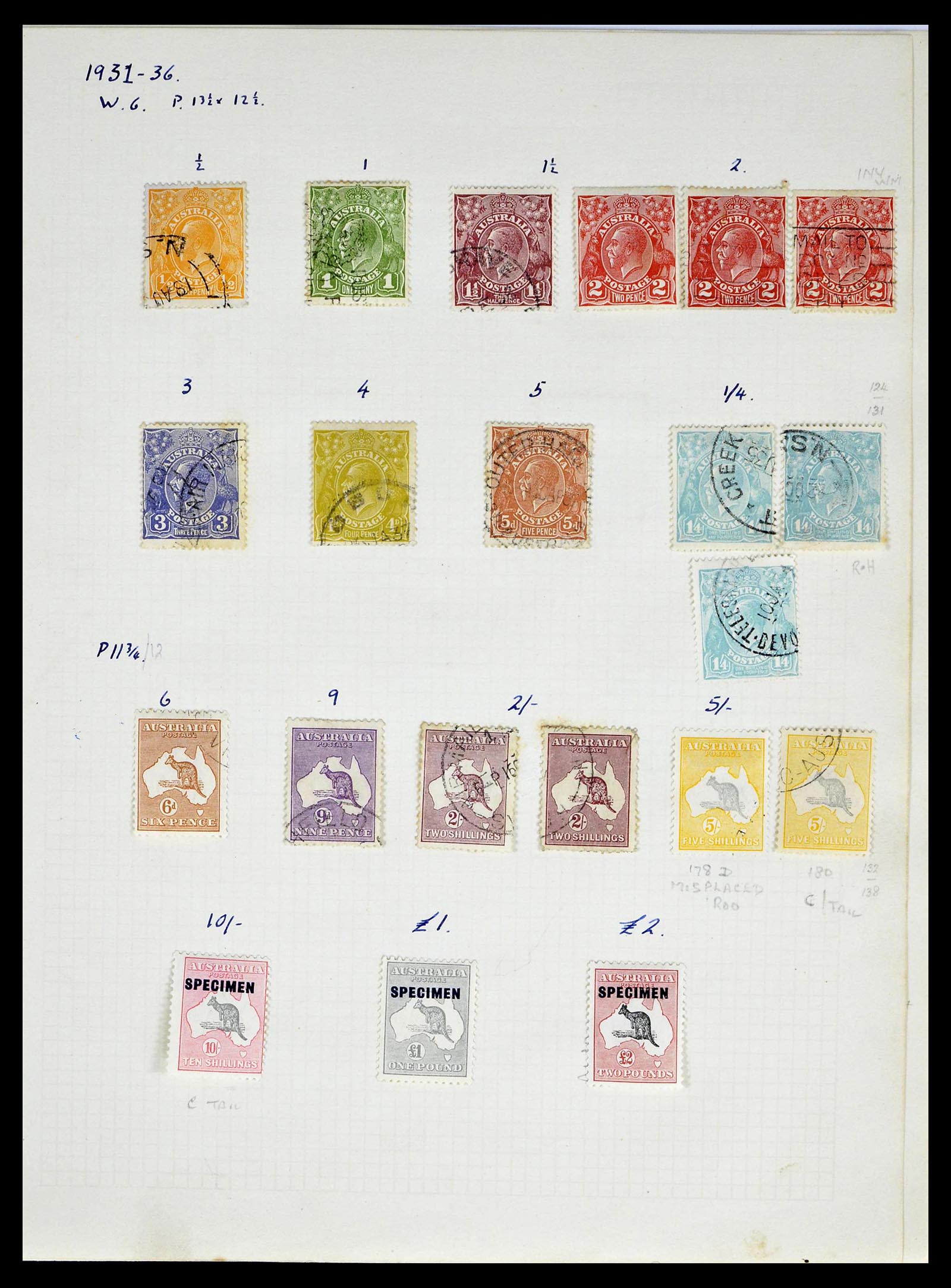 39166 0018 - Postzegelverzameling 39166 Australië 1913-1949.