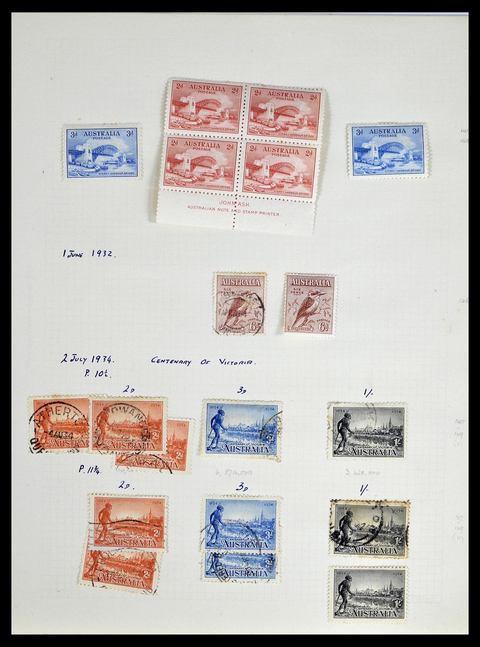 39166 0020 - Postzegelverzameling 39166 Australië 1913-1949.
