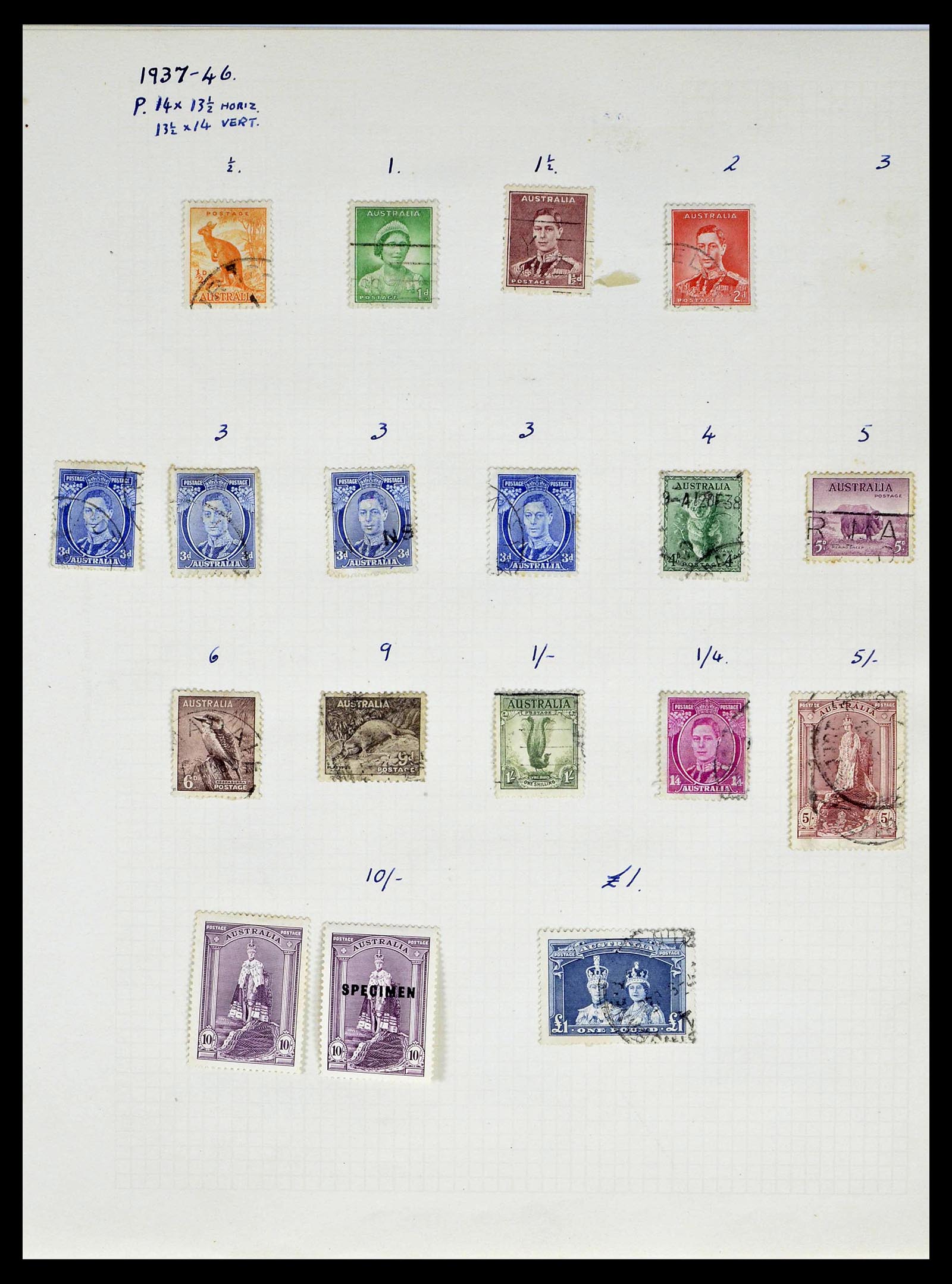 39166 0024 - Postzegelverzameling 39166 Australië 1913-1949.