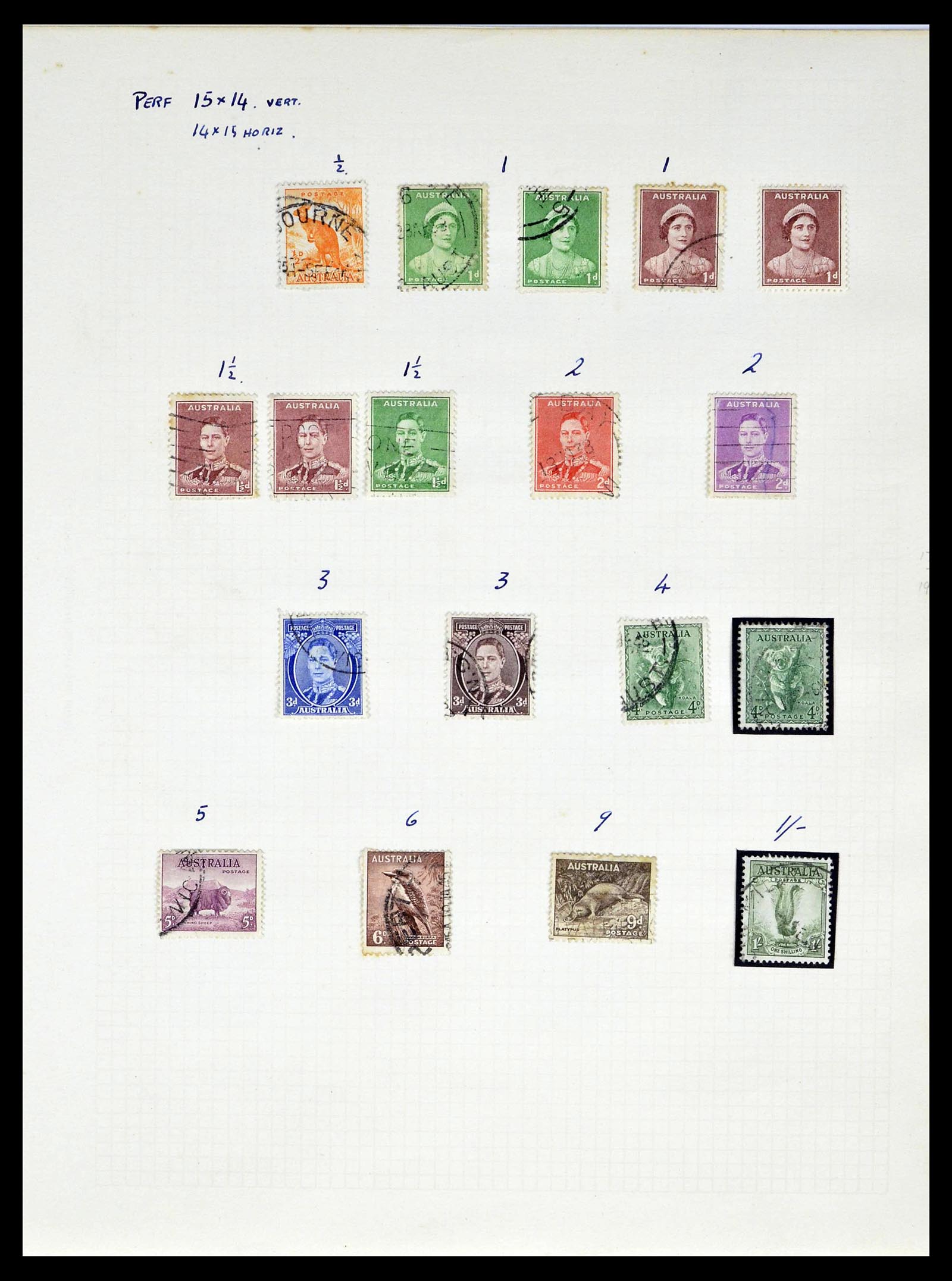 39166 0026 - Postzegelverzameling 39166 Australië 1913-1949.