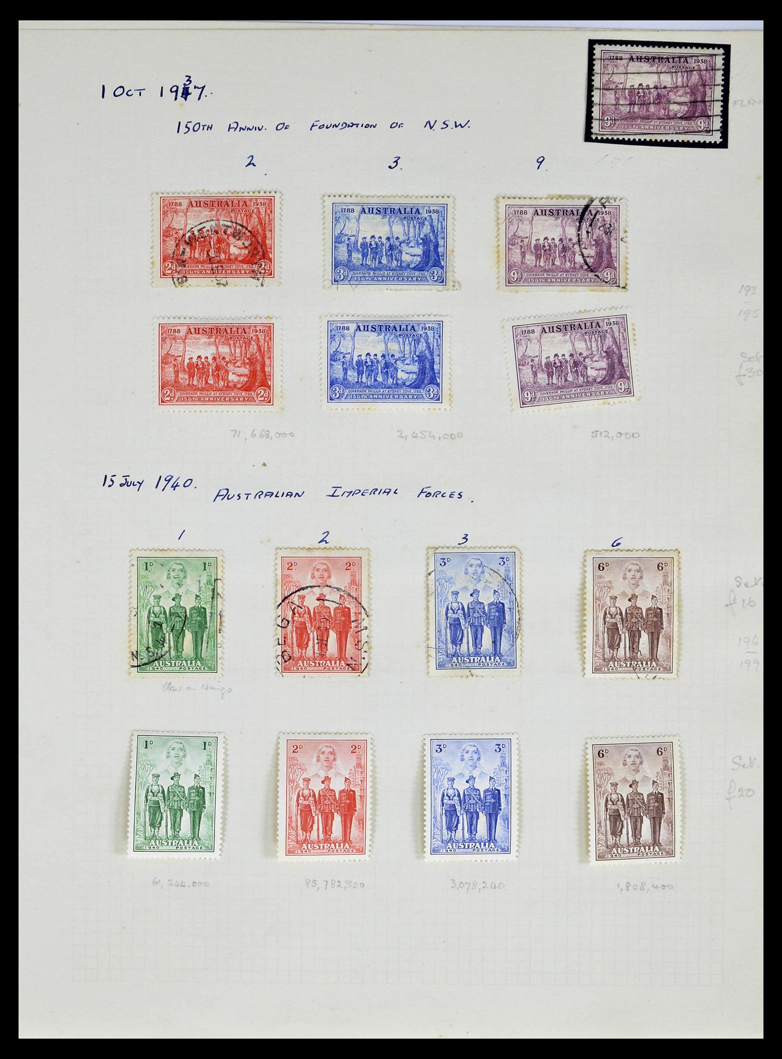 39166 0027 - Postzegelverzameling 39166 Australië 1913-1949.