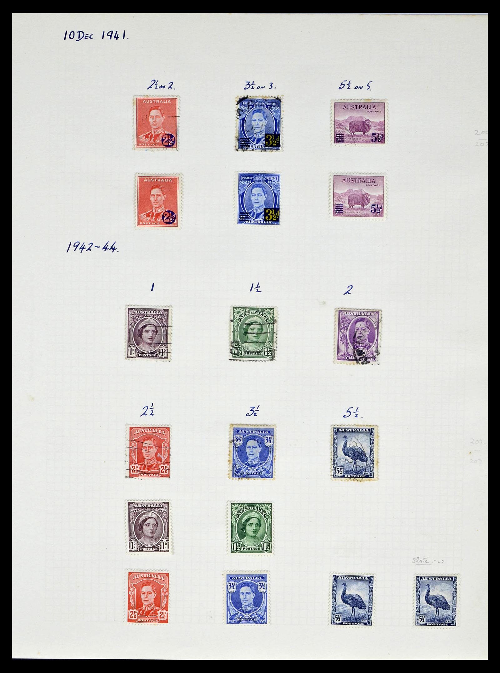 39166 0028 - Postzegelverzameling 39166 Australië 1913-1949.