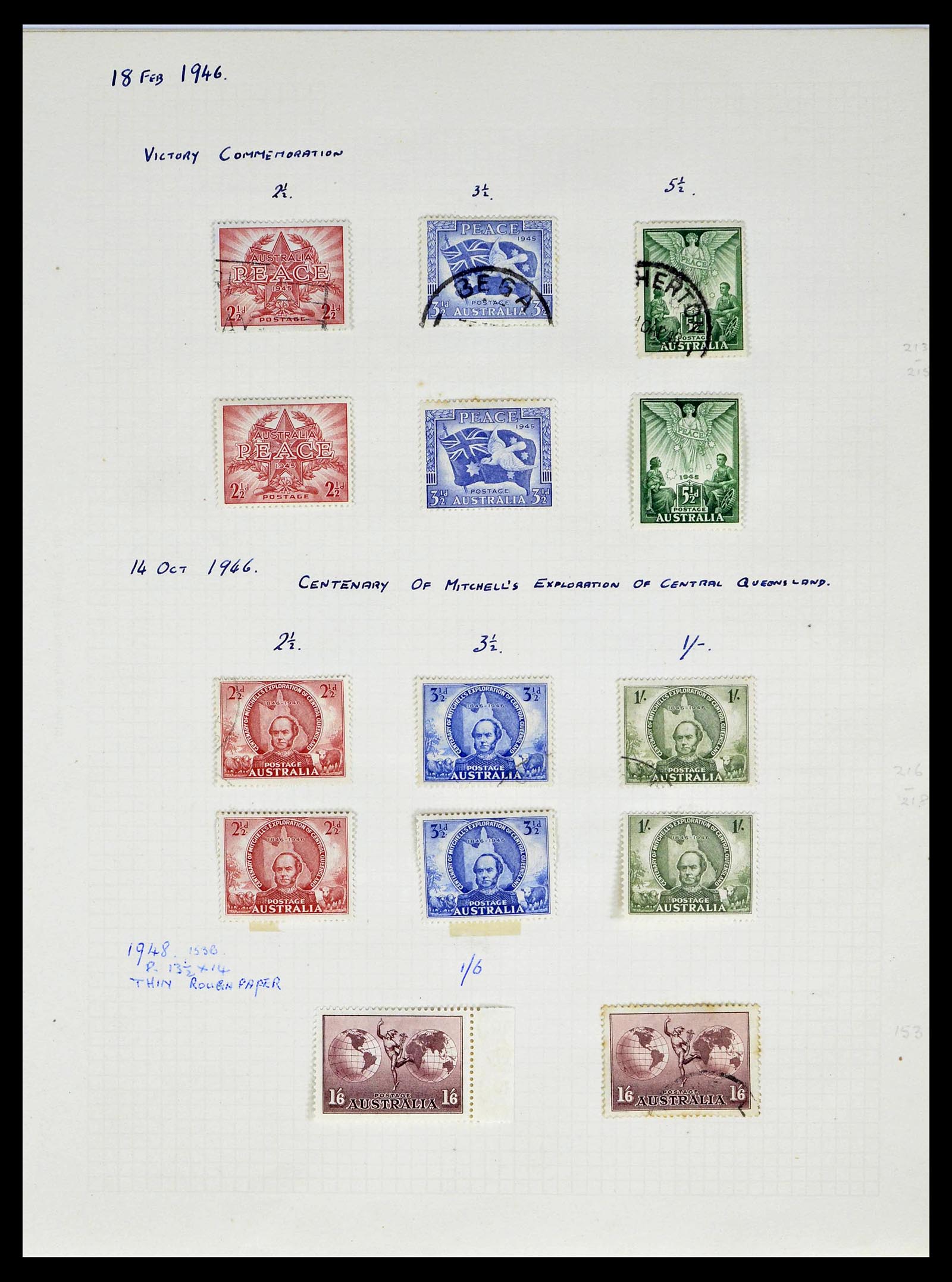 39166 0030 - Postzegelverzameling 39166 Australië 1913-1949.
