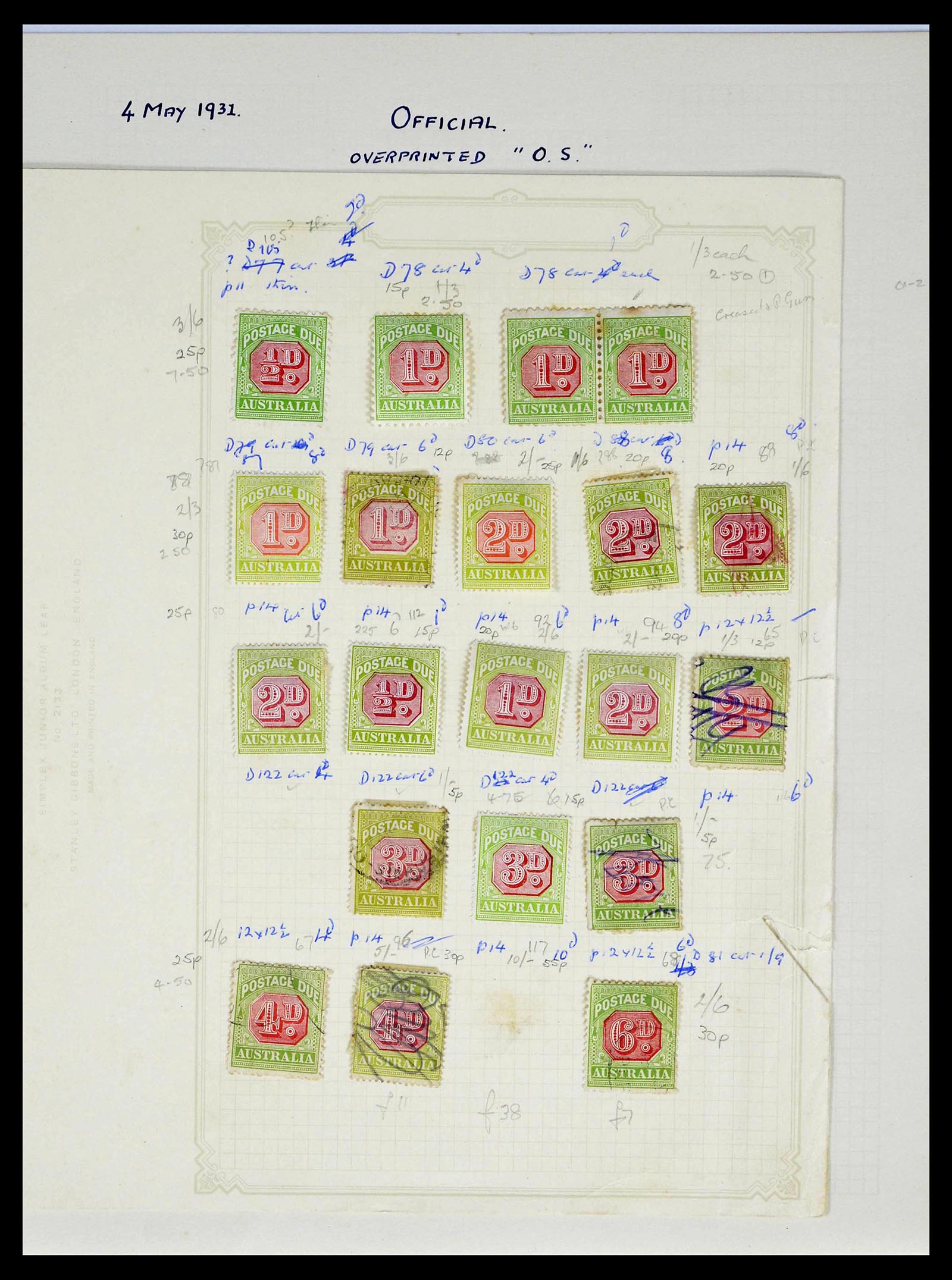 39166 0035 - Stamp collection 39166 Australia 1913-1949.