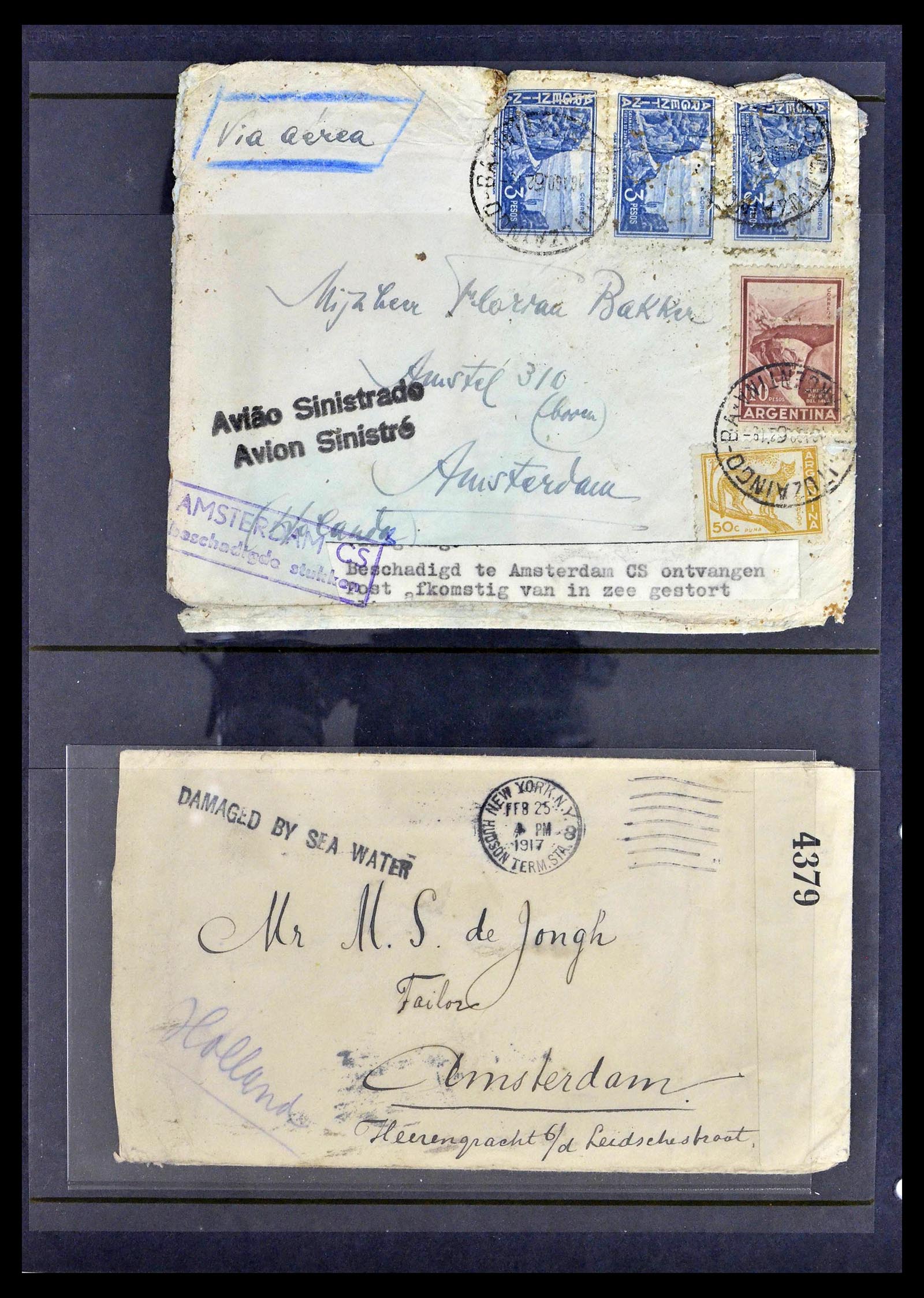 39167 0001 - Postzegelverzameling 39167 Rampenpost brieven 1909-1962.