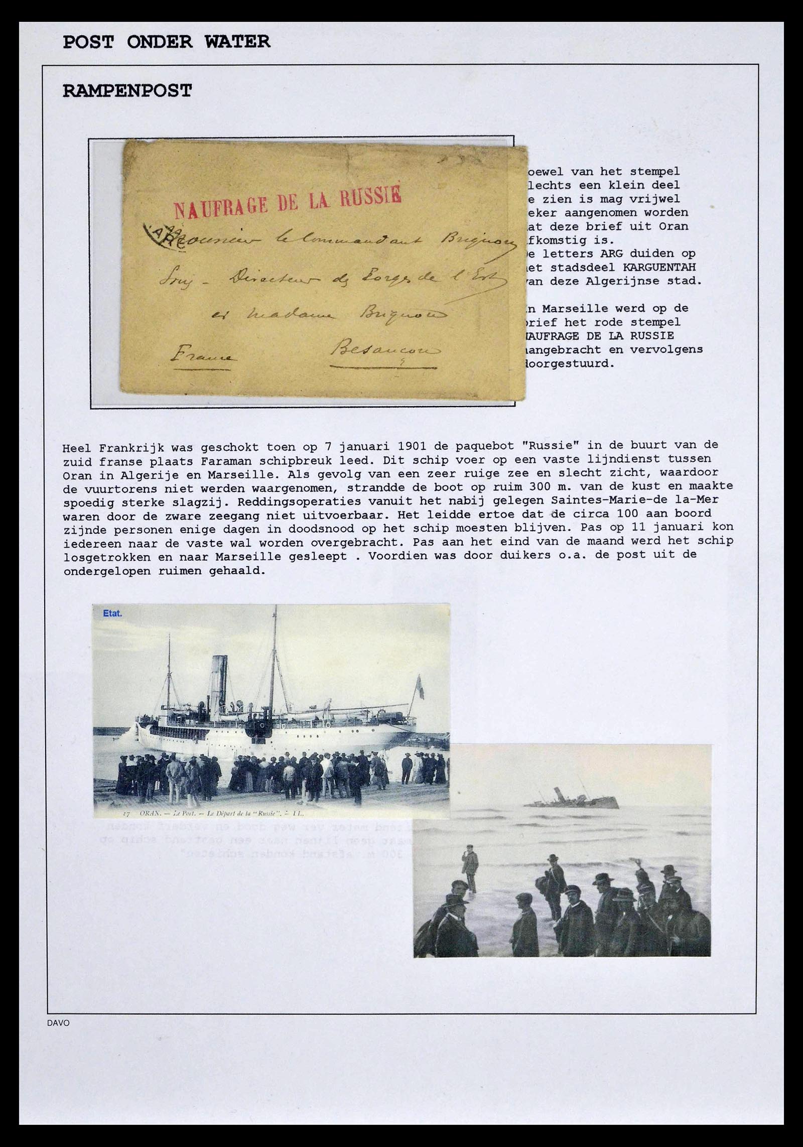 39167 0003 - Postzegelverzameling 39167 Rampenpost brieven 1909-1962.