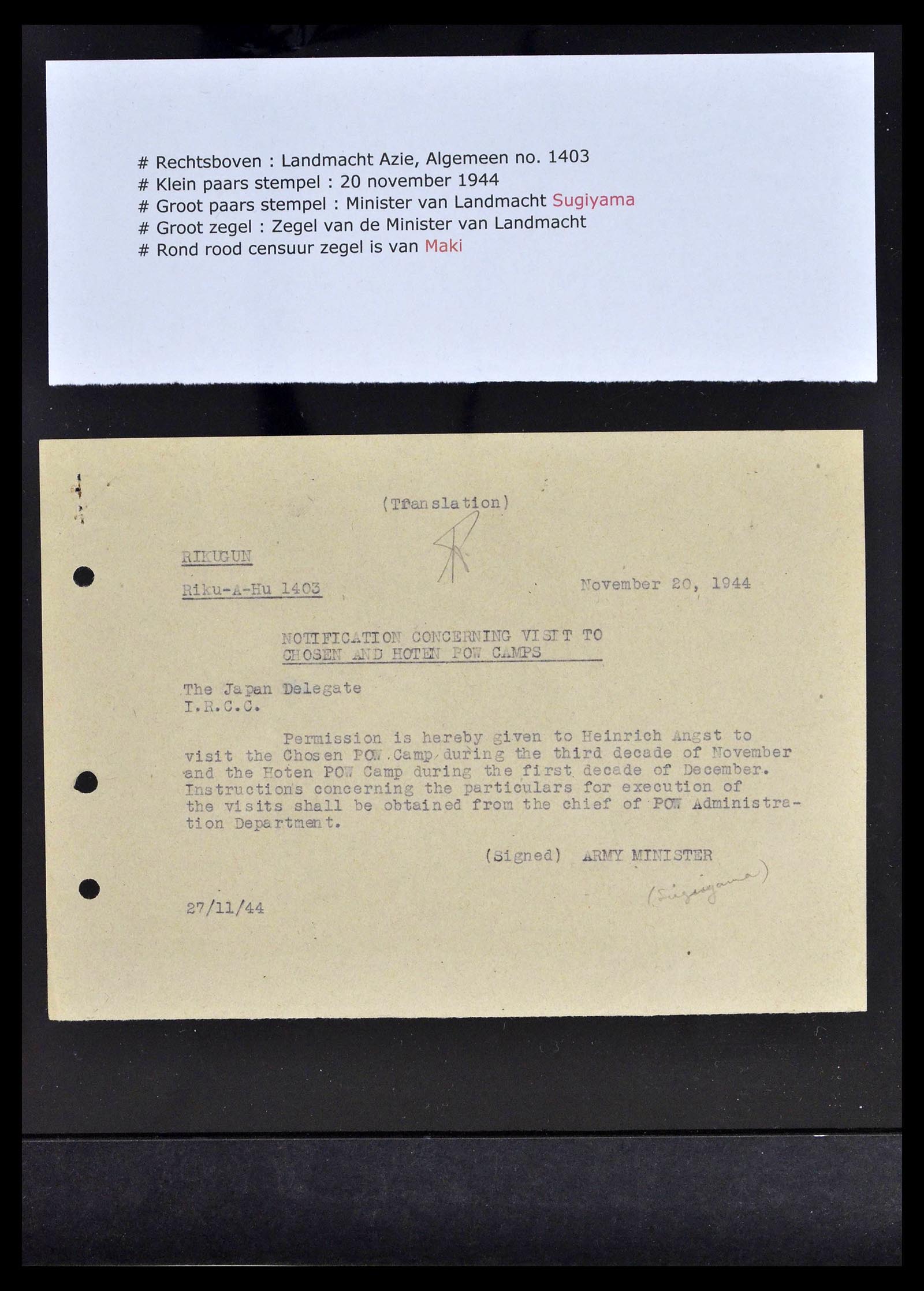 39168 0009 - Postzegelverzameling 39168 Japan WO II 1943-1945.