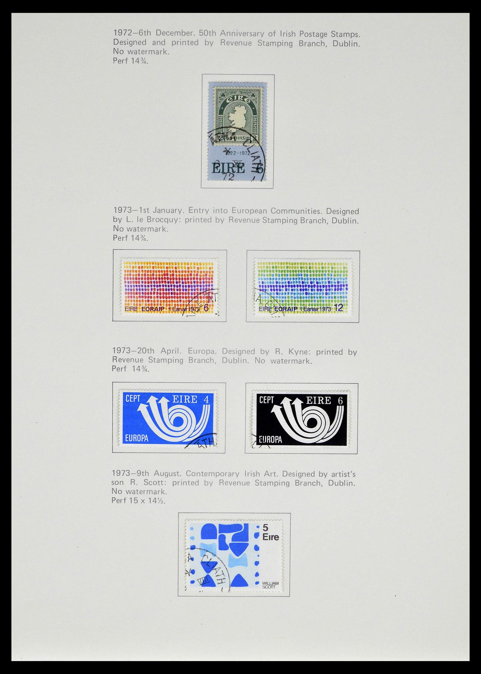 39173 0029 - Postzegelverzameling 39173 Ierland 1937-1979.