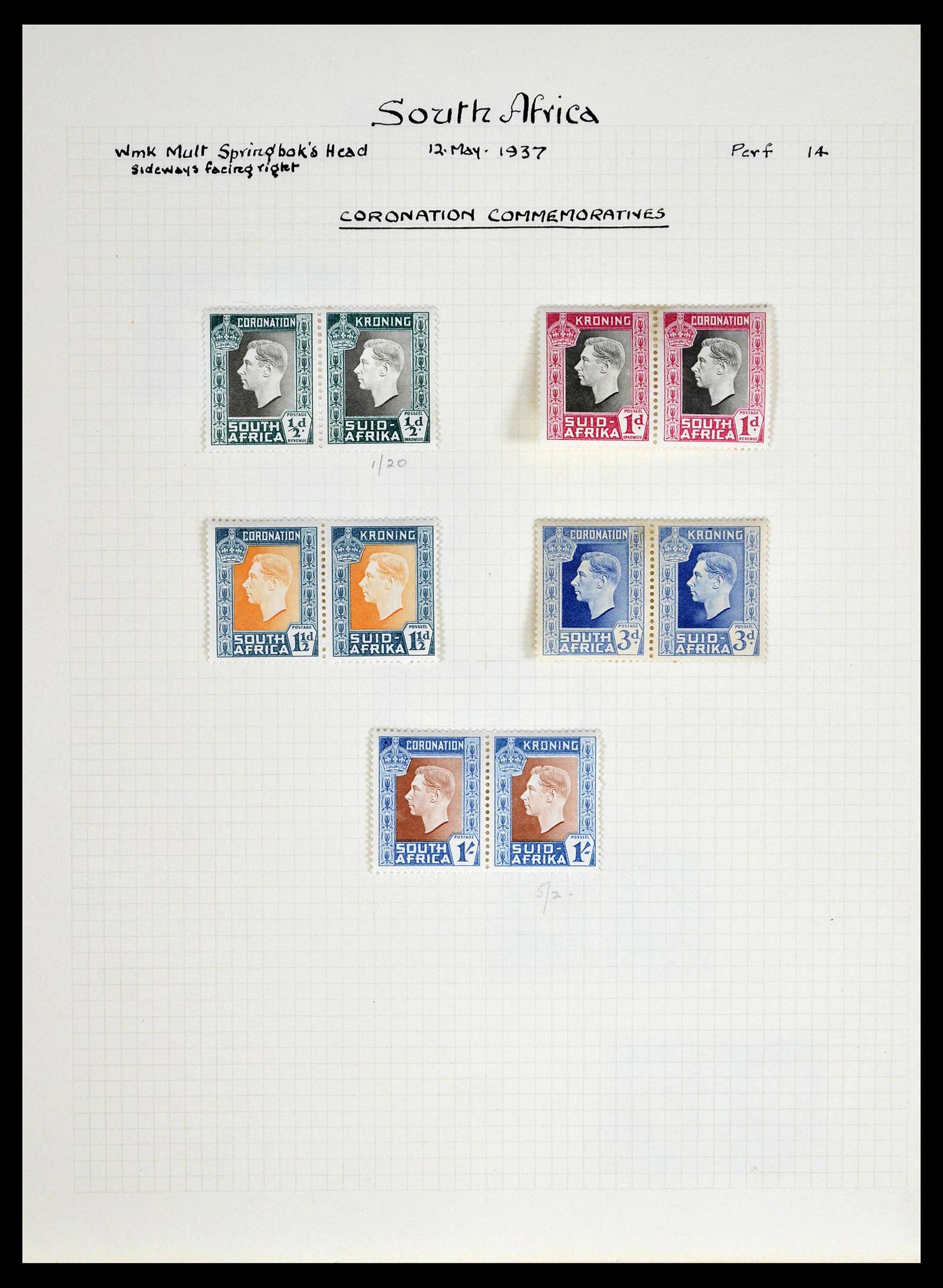 39174 0001 - Postzegelverzameling 39174 Zuid Afrika 1926-1954.