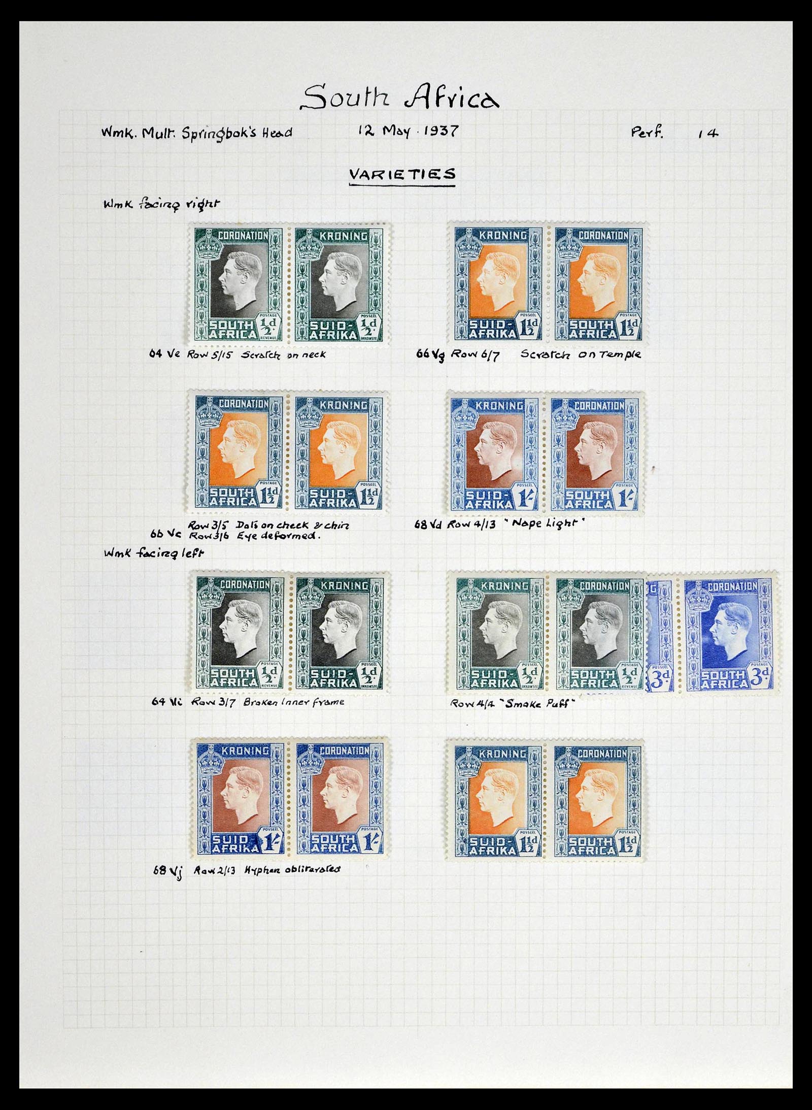 39174 0003 - Postzegelverzameling 39174 Zuid Afrika 1926-1954.