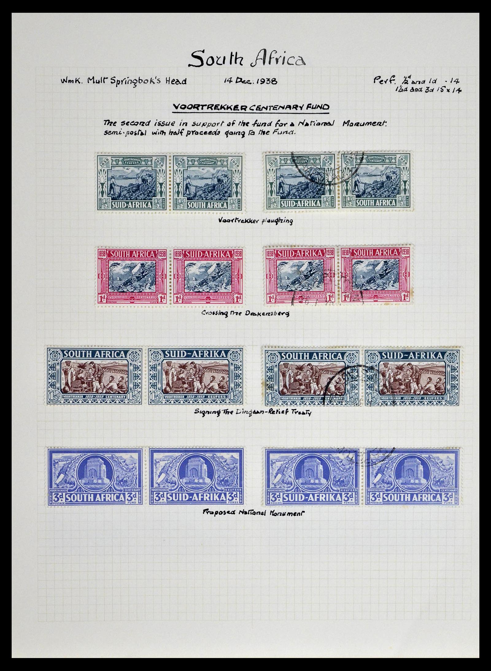 39174 0004 - Postzegelverzameling 39174 Zuid Afrika 1926-1954.