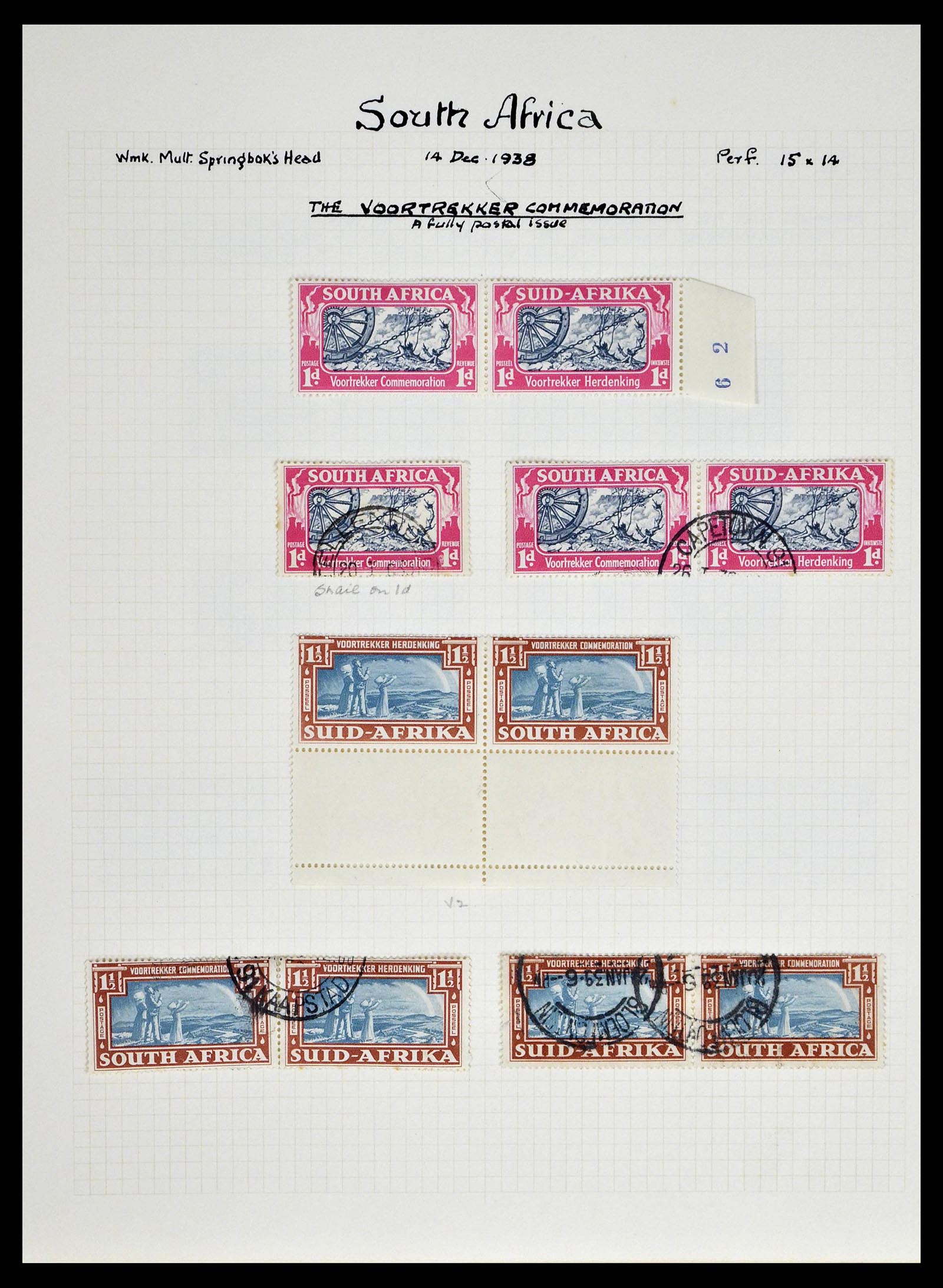 39174 0005 - Postzegelverzameling 39174 Zuid Afrika 1926-1954.